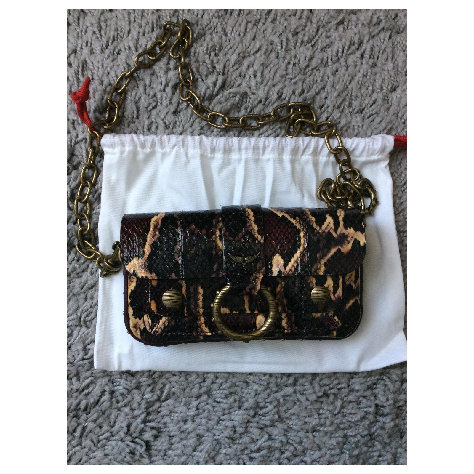 Zadig & Voltaire Kate wallet snake Python print Exotic leather ref