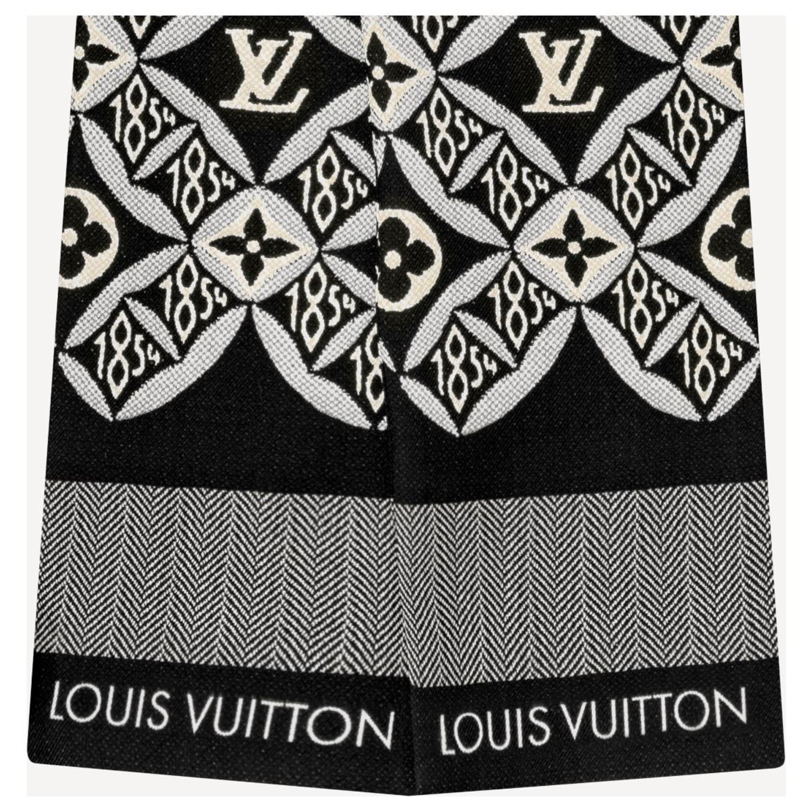 LOUIS VUITTON Silk Since 1854 Bandeau Gris 1309821