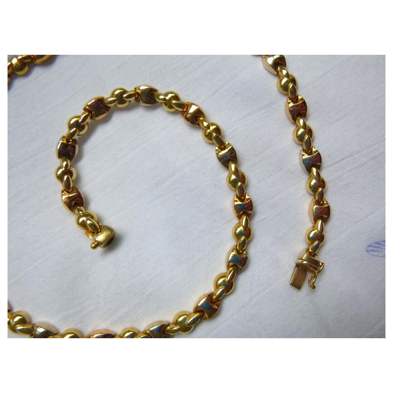 Chaîne De Cou En Argent Massif - Modèle Ref. 61, Occasion, Unisexe, Fabrication Française