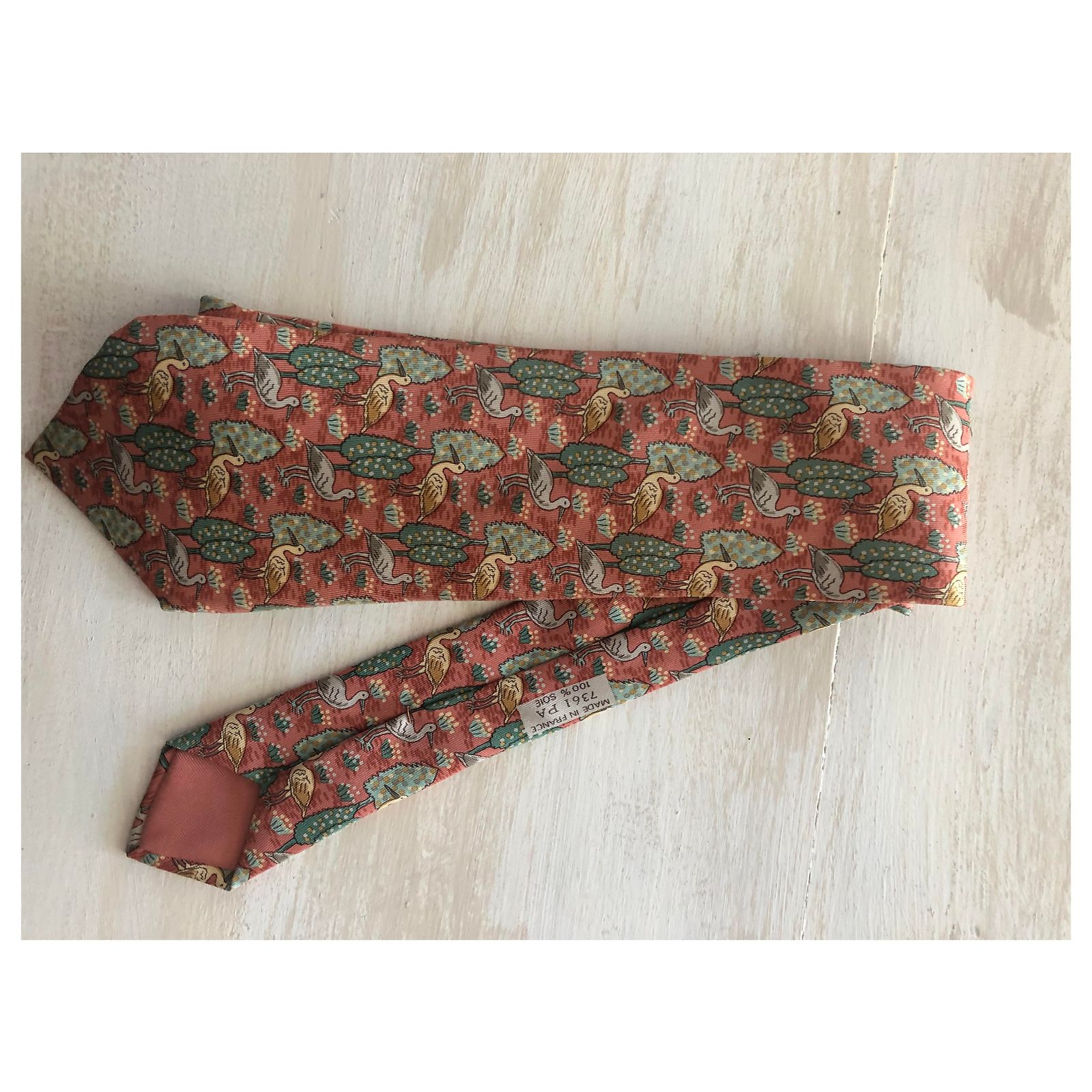 Cravate HERMÈS En Soie Pour Enfant/Garçon - Bleu - Occasion Très Bon État