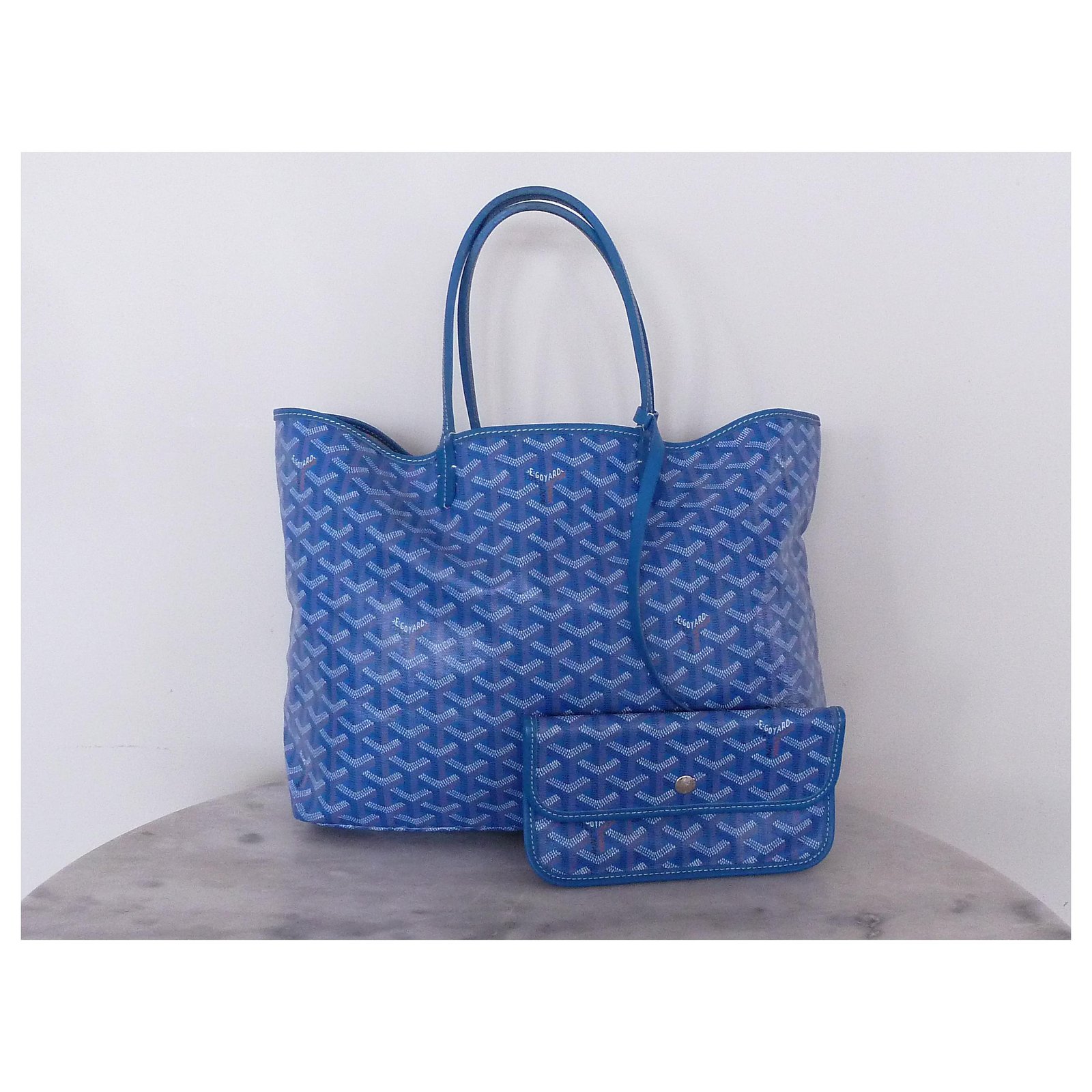 GOYARD Saint Louis PM bag Light blue Cloth ref.227913 - Joli Closet