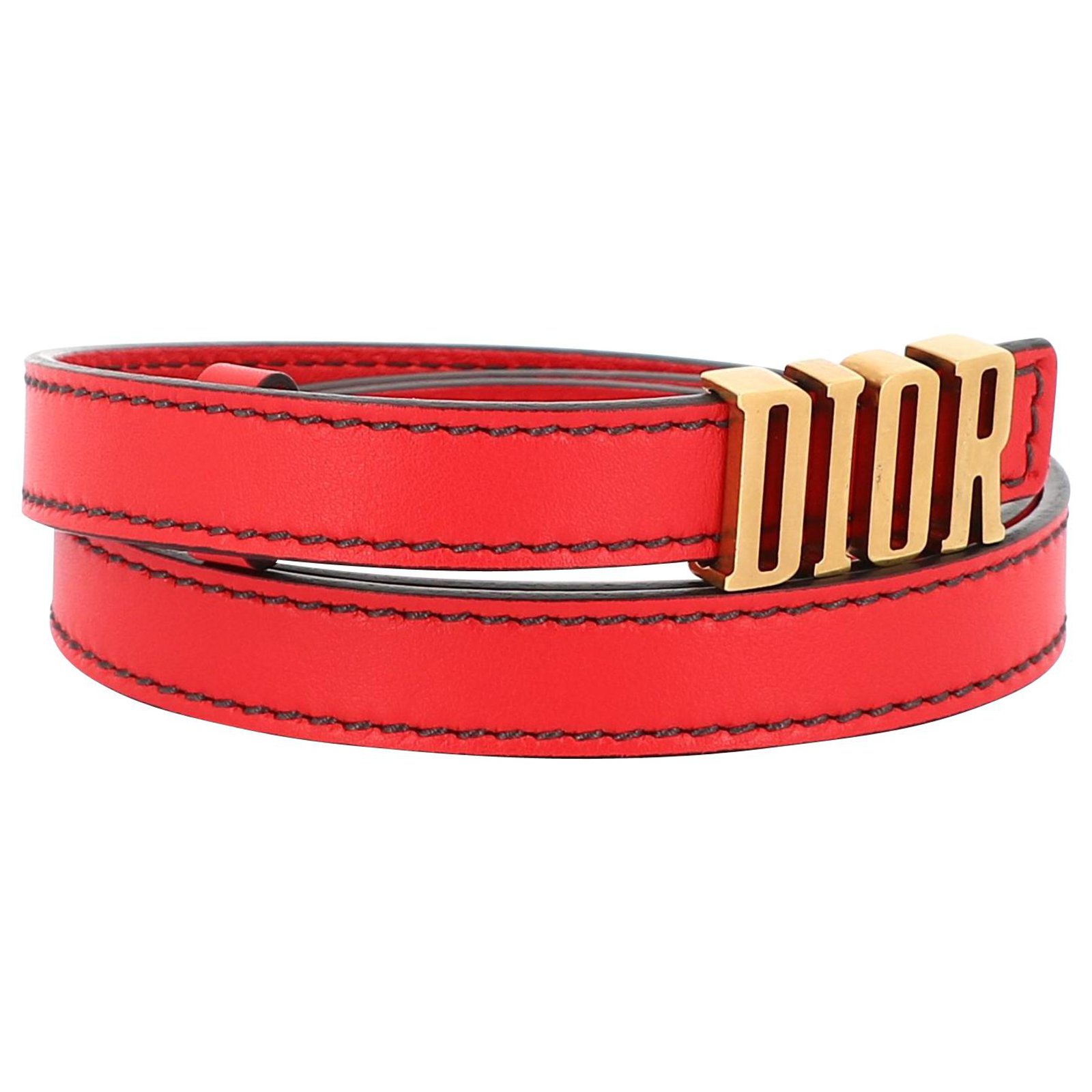 Dior Oblique Saddle Belt Bag Red Cloth ref.734524 - Joli Closet