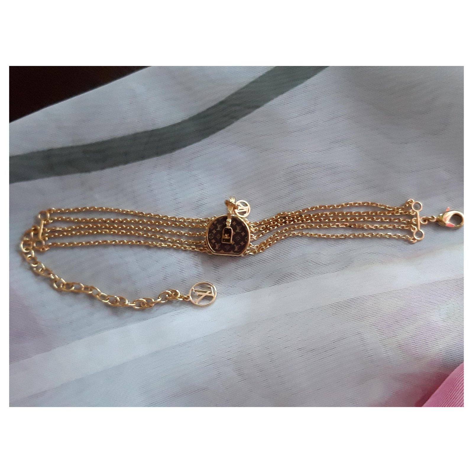 Louis Vuitton Monogram Mini Lin Wish Bracelet - Gold-Plated Wrap, Bracelets  - LOU789776