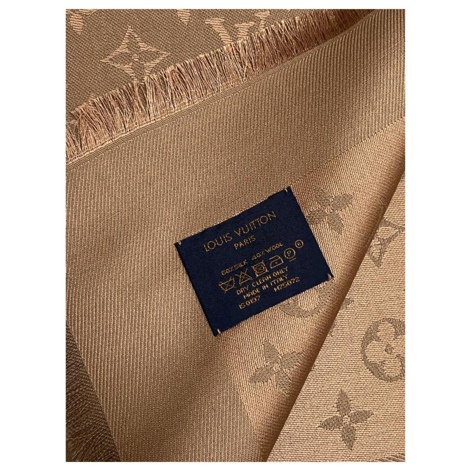 Louis Vuitton Cappuccino Brown Monogram Silk & Wool Shawl Louis Vuitton |  The Luxury Closet