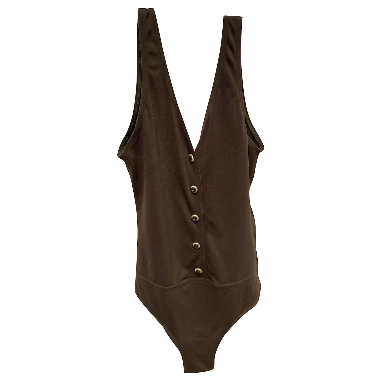 Chanel Swimwear Khaki Elastane Polyamide ref.228836 Joli Closet