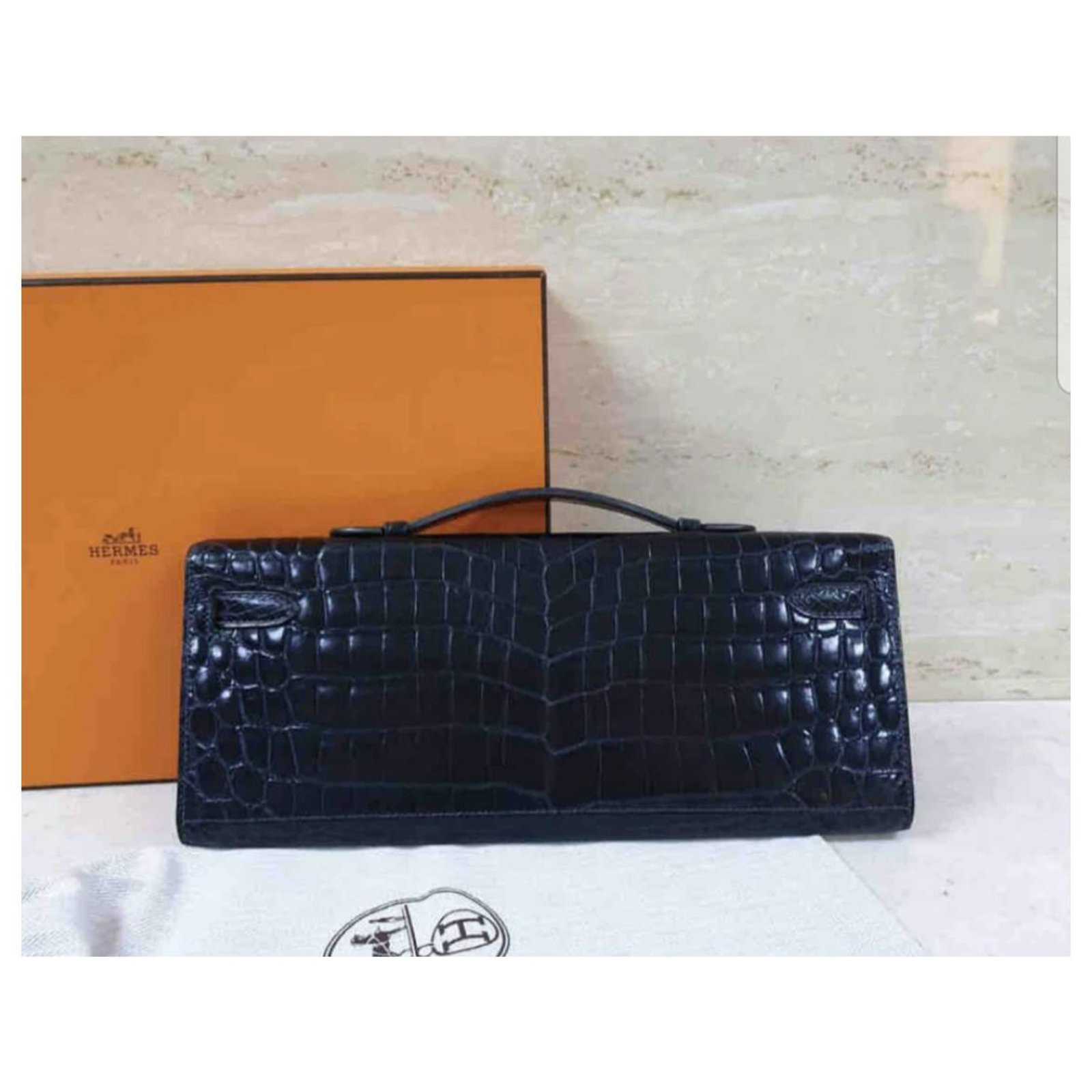 Hermès KELLY CUT CLUTCH ALLIGATOR CLUTCH BAG Multiple colors