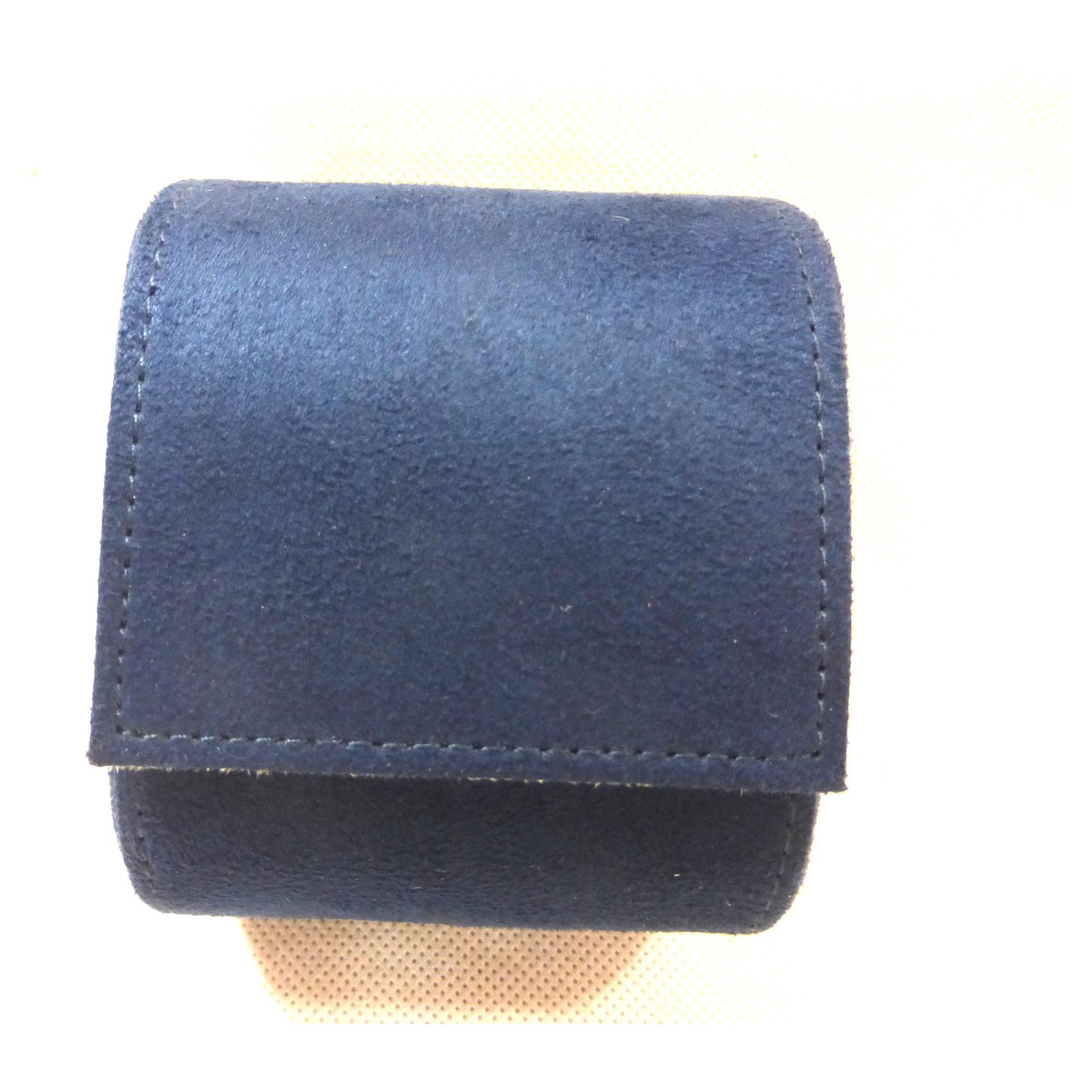 LOUIS VUITTON Travel Watch Case Authentic Blue Suede Box Cushion Accessory