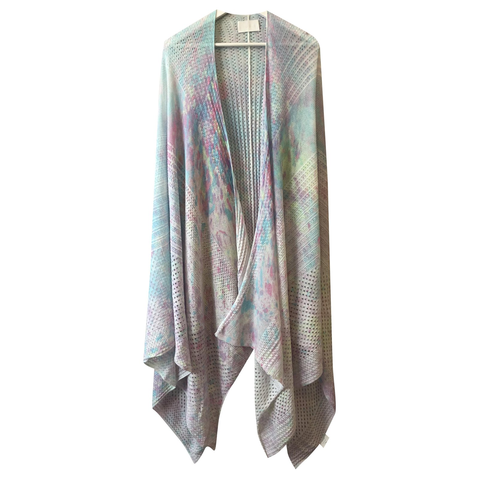 Zadig & Voltaire Zadig et Voltaire multicolored India Splash poncho one ...