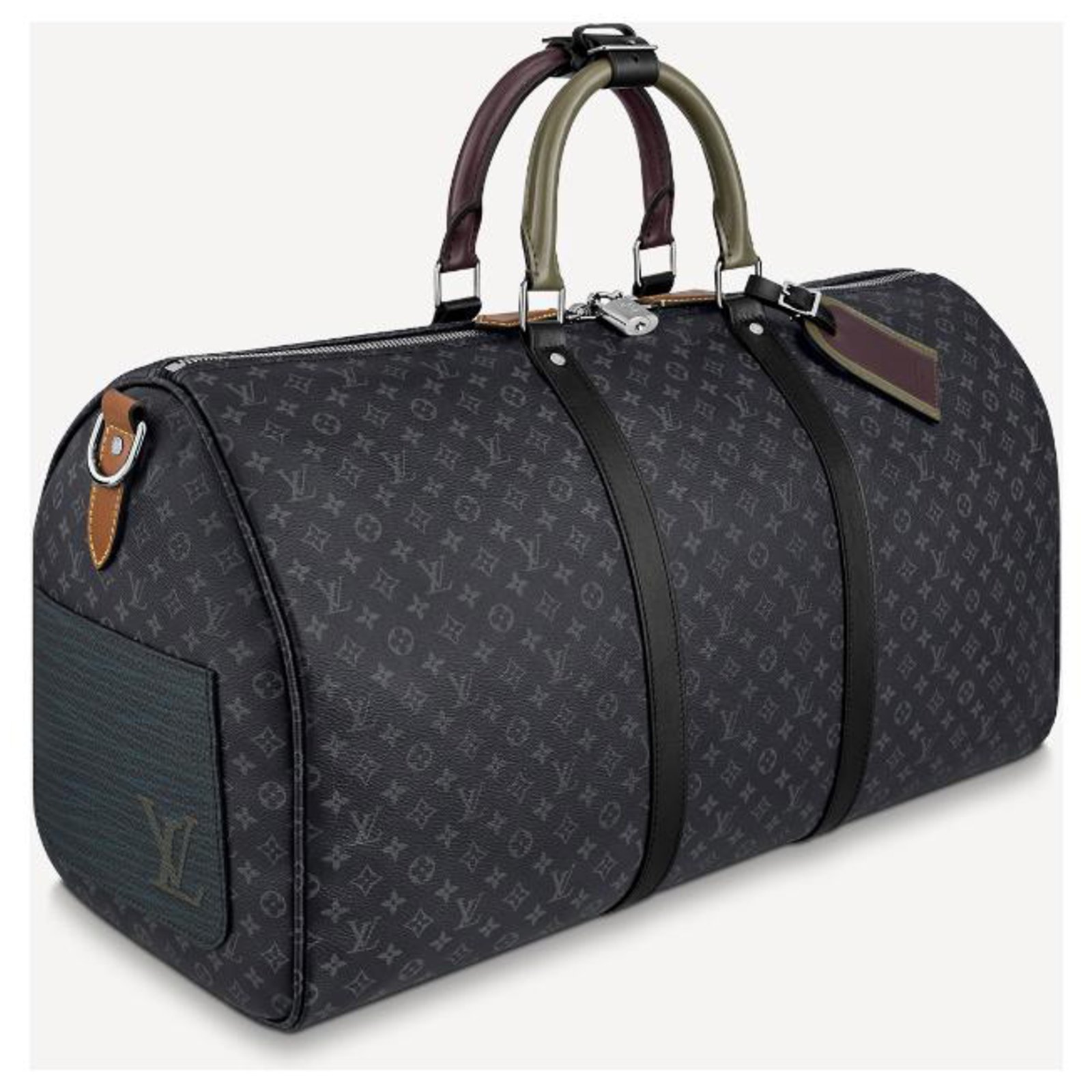 Louis Vuitton LV Keepall patchwork new Grey Leather ref.229496