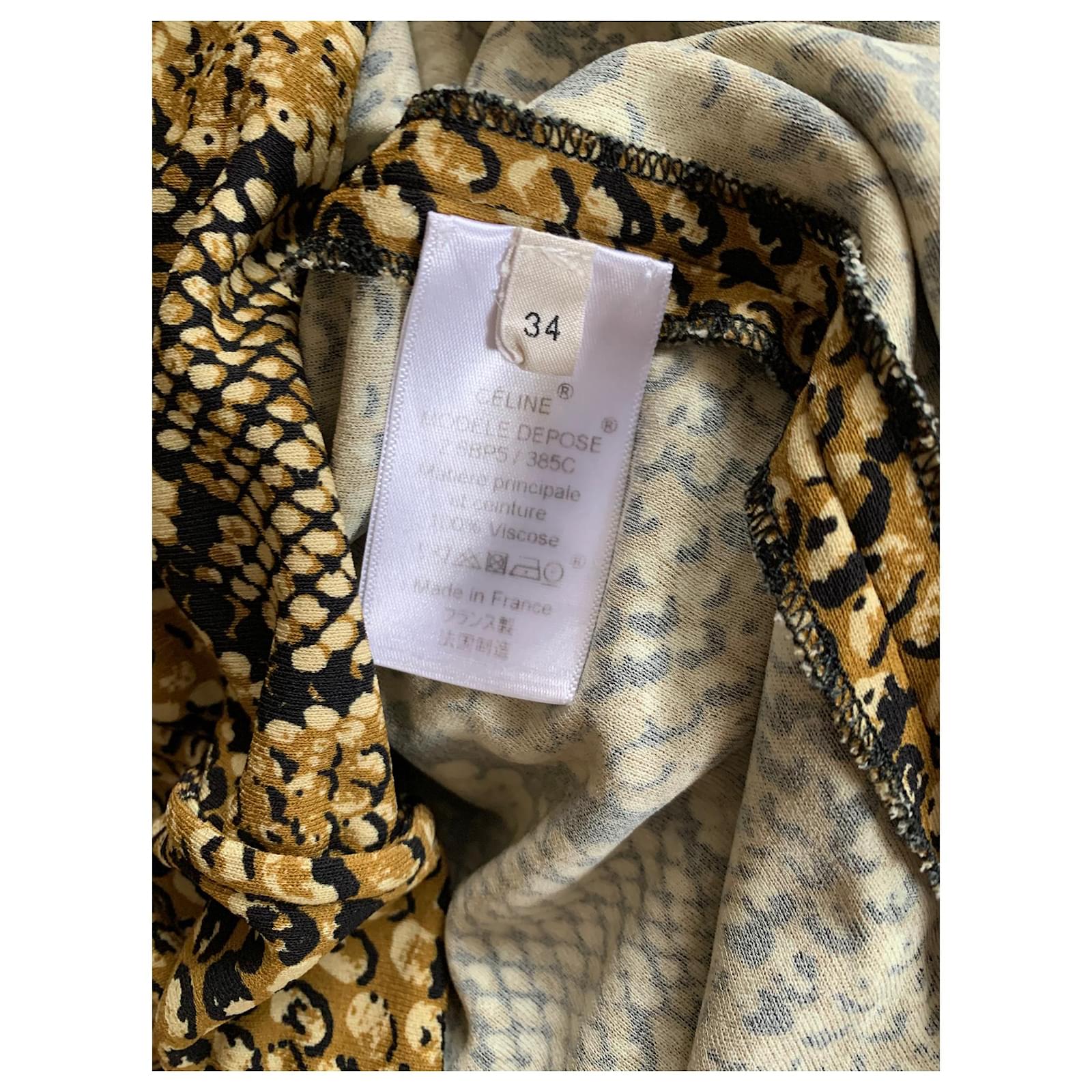 Céline Python print midi dress Viscose ref.229864 - Joli Closet