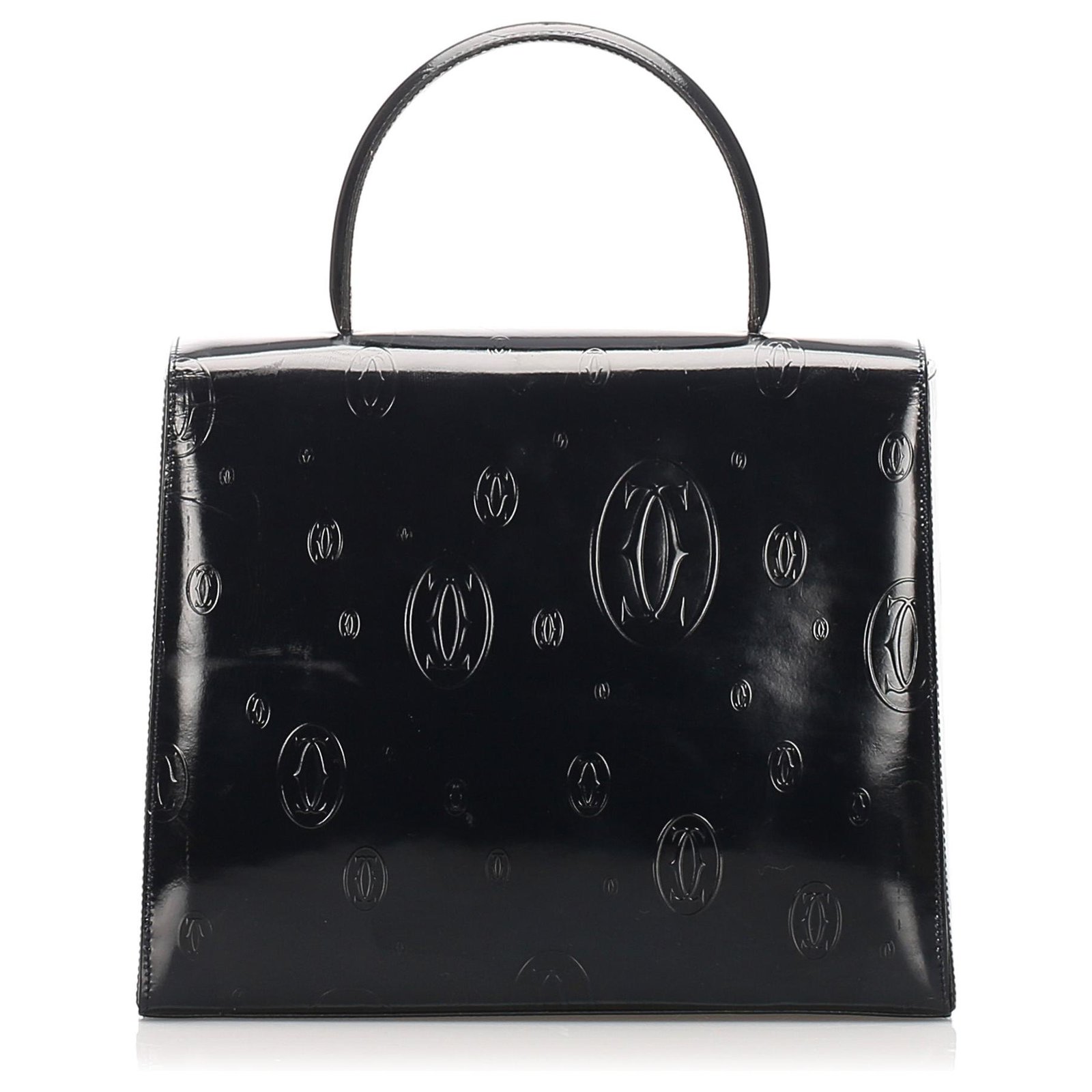 cartier patent leather handbag