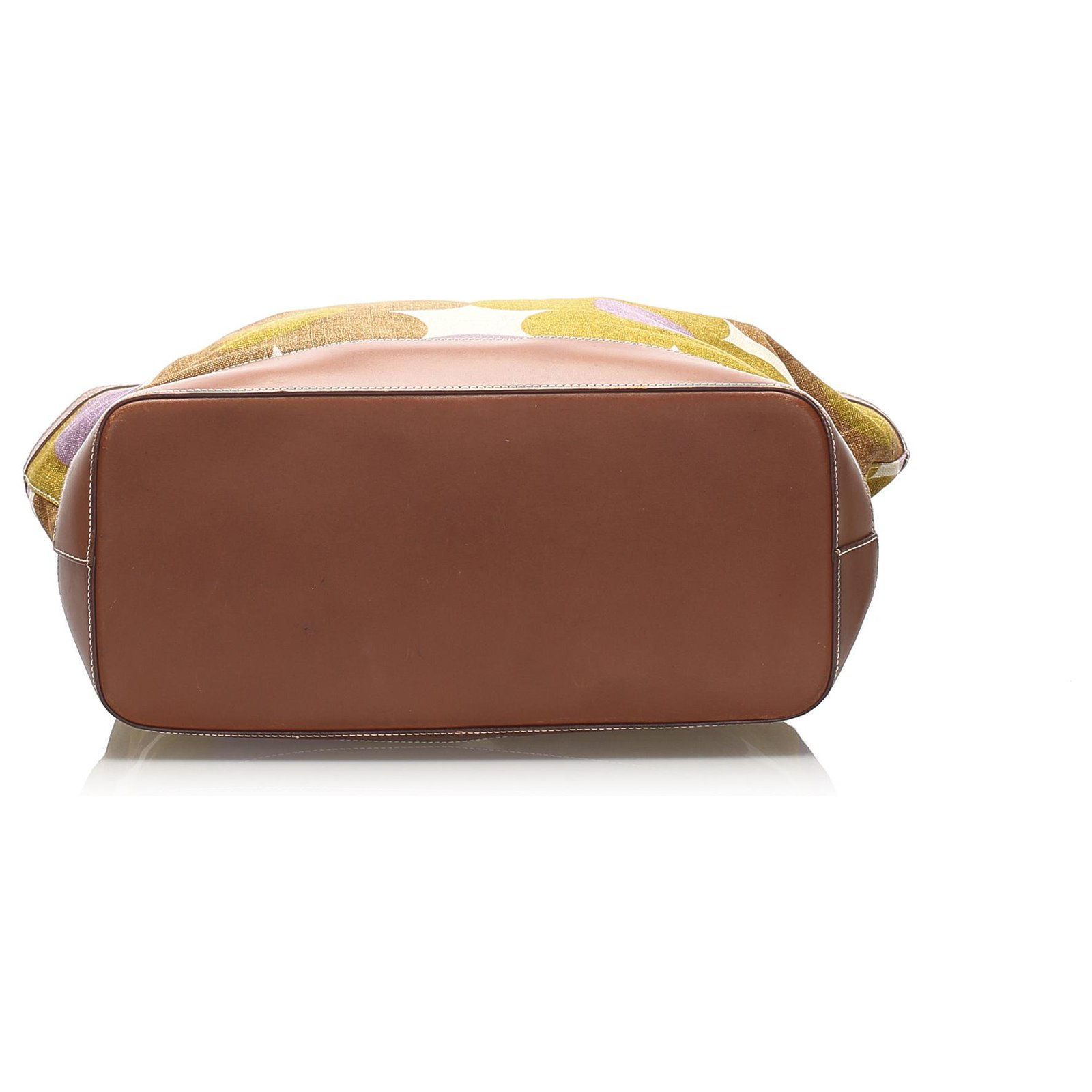 Céline Celine Brown Macadam Travel Bag Leather Plastic Pony-style calfskin  ref.342860 - Joli Closet