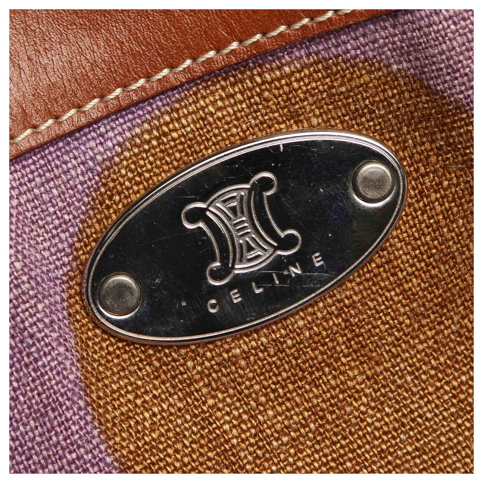 Céline Bicolor Horizontal Cabas Tote Brown Leather Pony-style calfskin  ref.895557 - Joli Closet