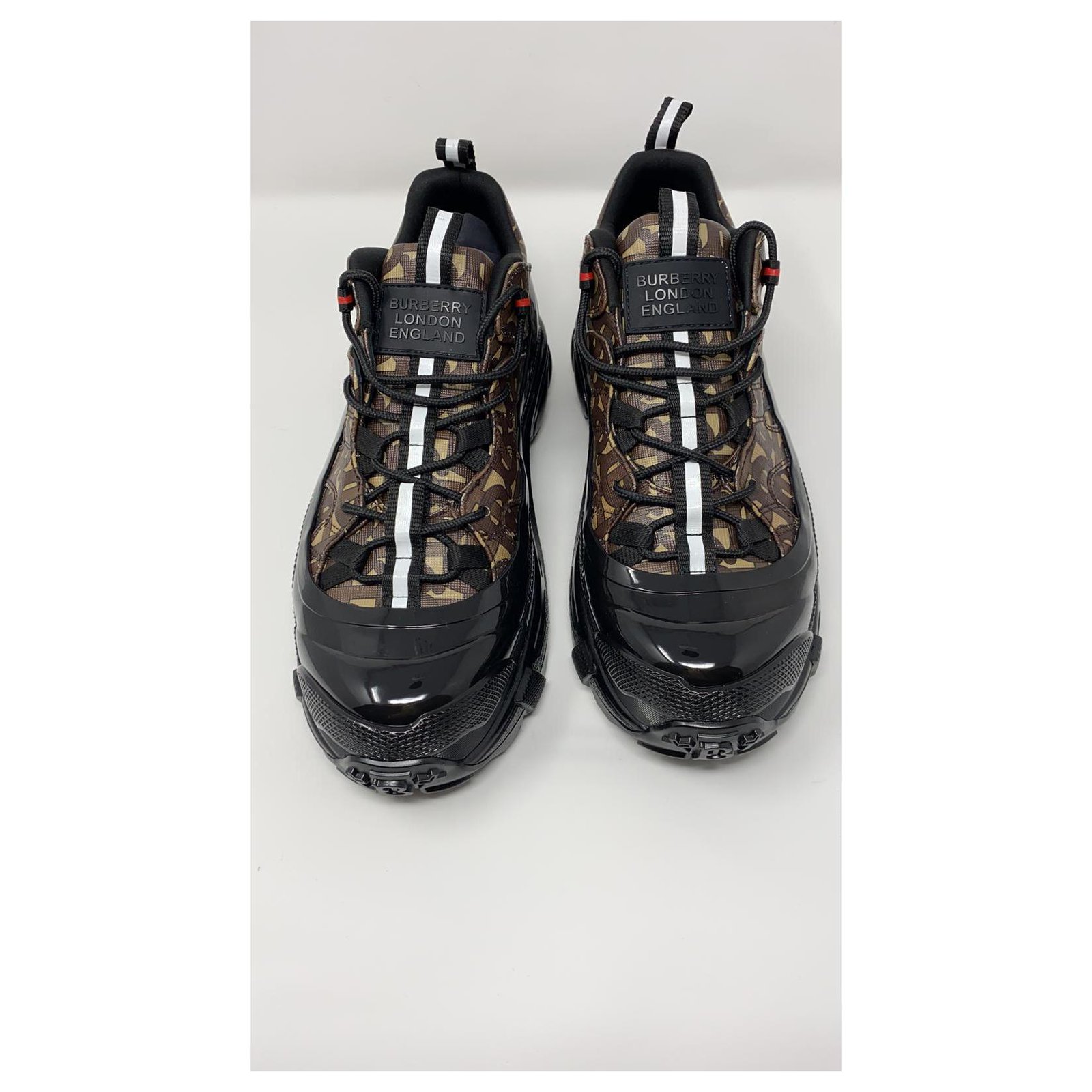 BURBERRY Monogram Print E-canvas Arthur Sneakers Multiple colors Leather   - Joli Closet