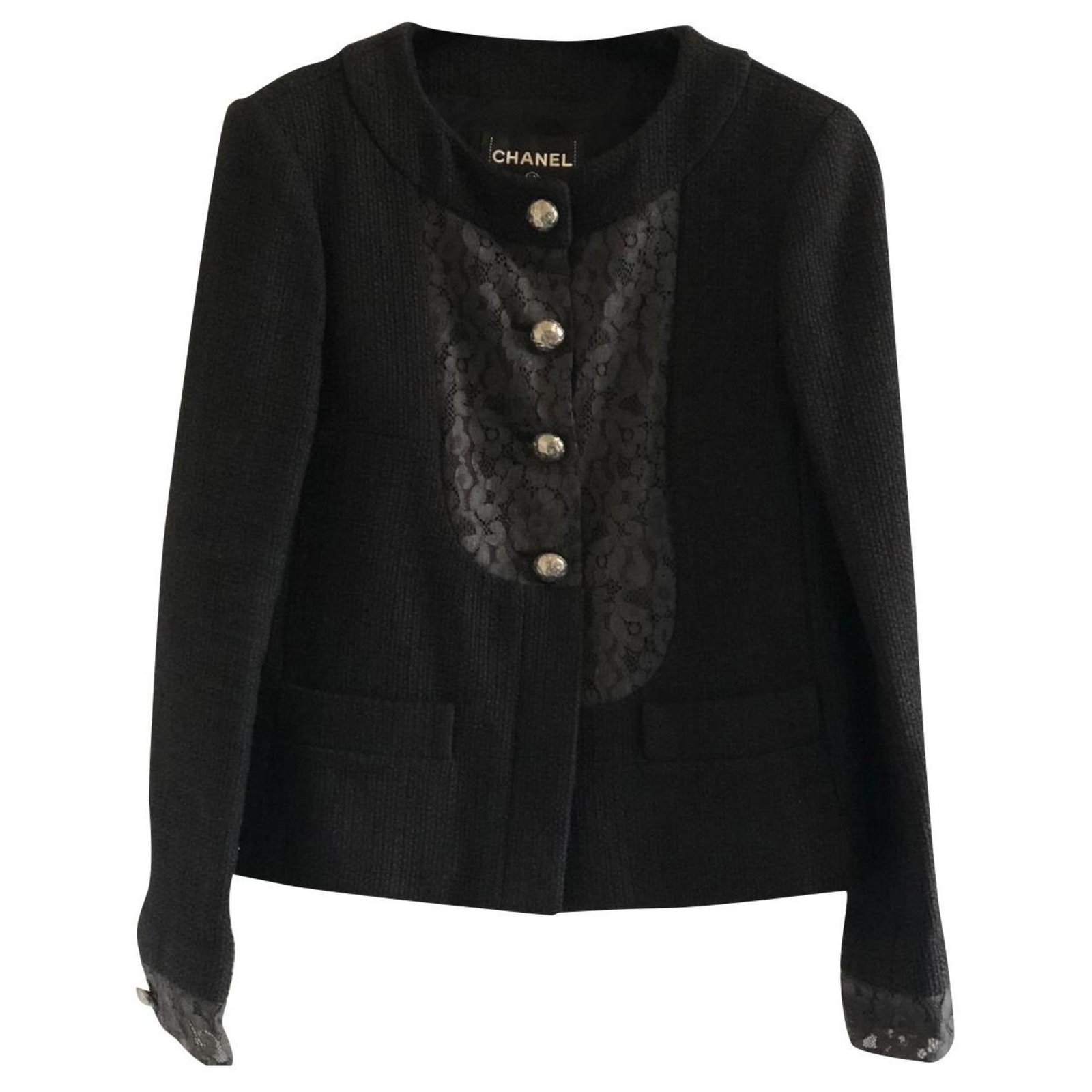 Chanel Jackets Black Cotton ref.230484 Joli Closet