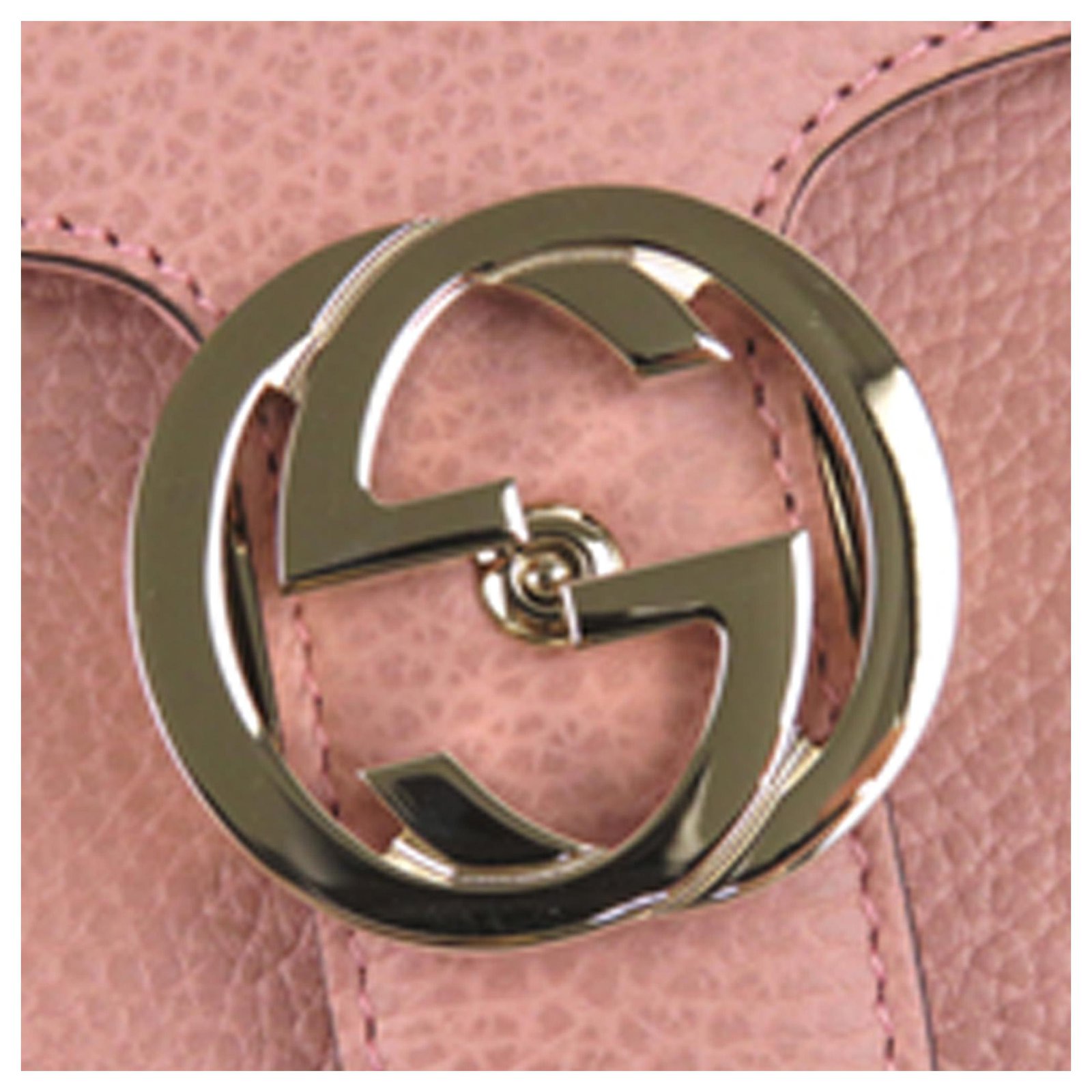 Gucci Pink Interlocking G Chain Leather Crossbody Bag Metal Pony-style  calfskin ref.231341 - Joli Closet