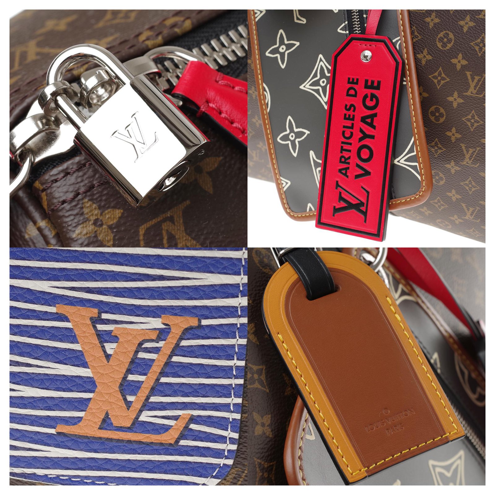 Louis Vuitton Keepall travel bag 50 CUSTOMIZED SHOULDER STRAP PINK PANTHER  SPIRIT-100928 Brown Cloth ref.855291 - Joli Closet