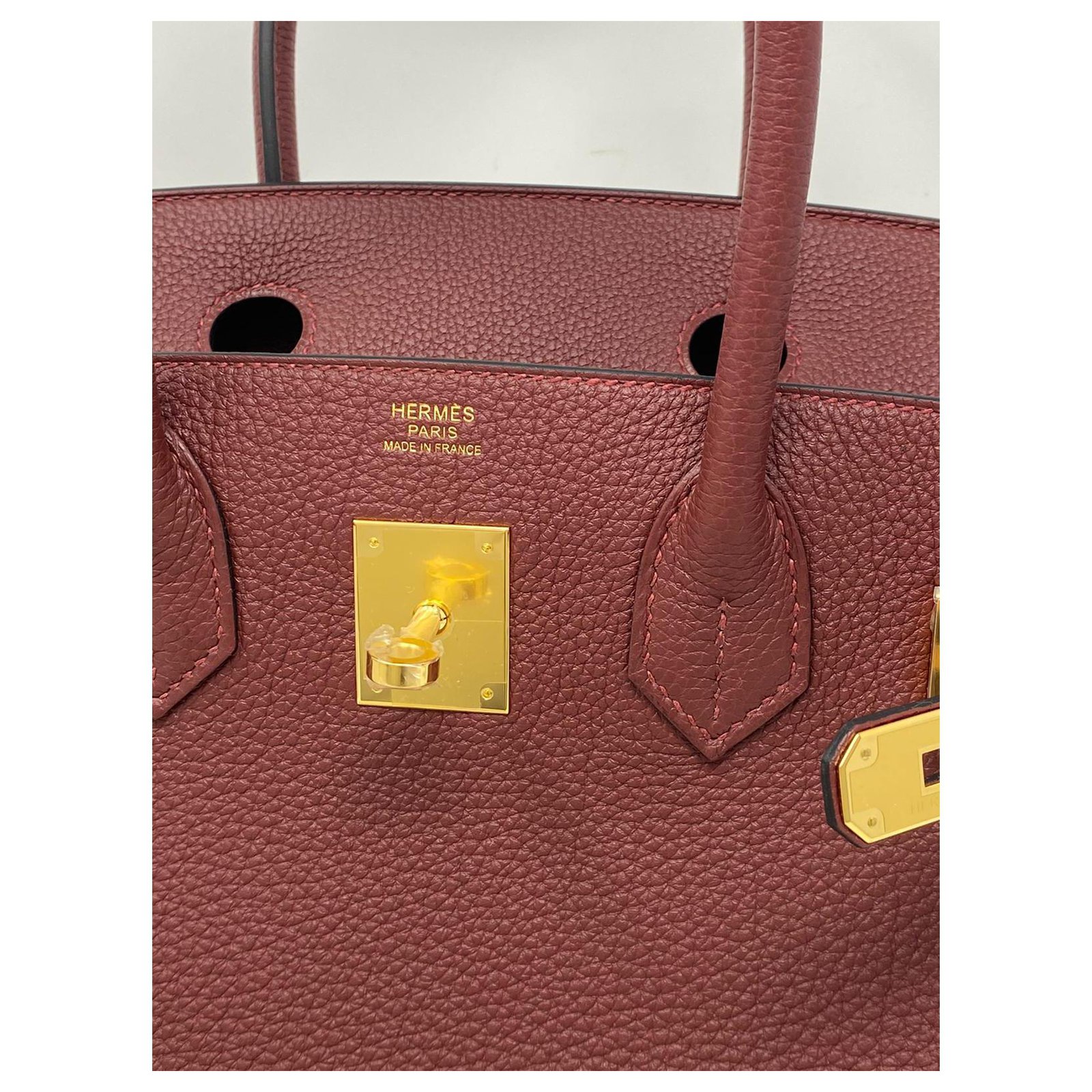 Acapulco Hermès HERMES BIRKIN 30 VEAU TOGO ROUGE H GOLD HARDWARE