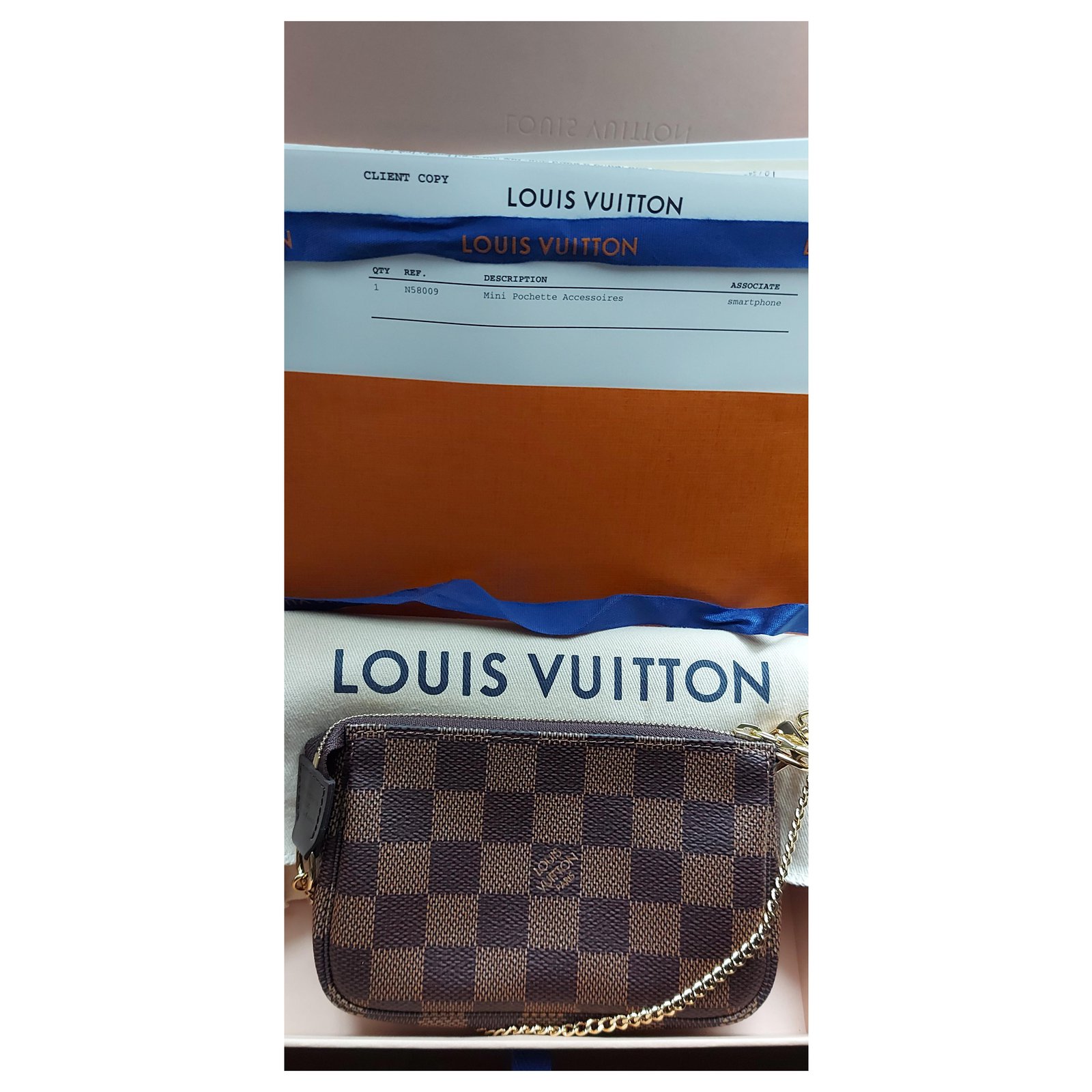 Louis Vuitton Mini Pochette Accessoires Damier Ebene N58009