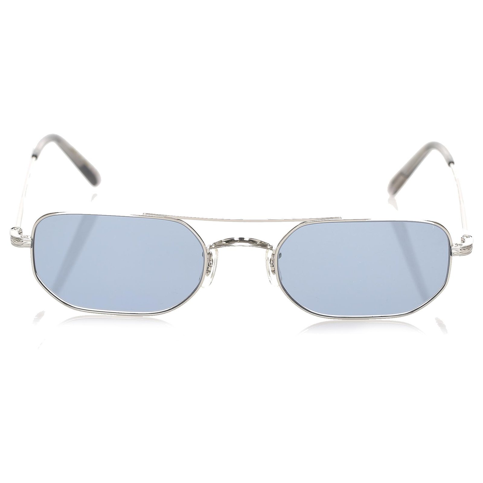 Oliver Peoples Blue Indio Round Tinted Sunglasses Golden Metal  -  Joli Closet