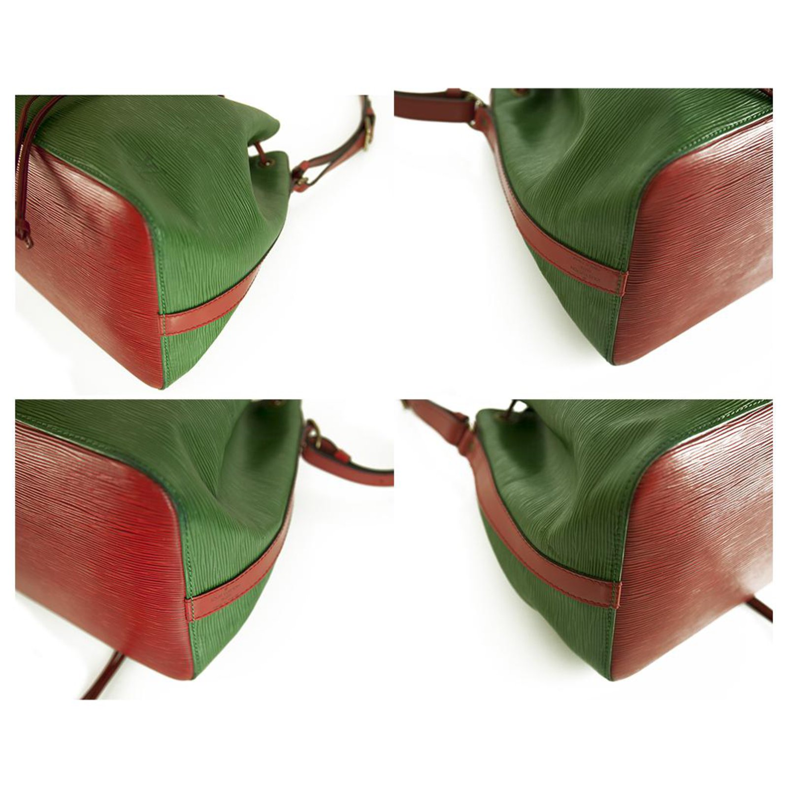 LOUIS VUITTON Epi Petit Noe Bicolor Green Red handbag Bucket bag M44147  Leather ref.232728 - Joli Closet