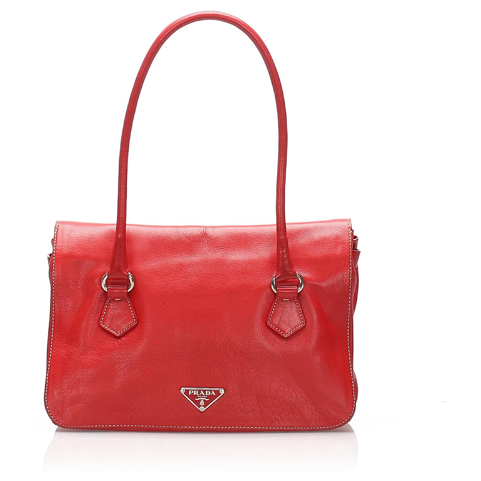 prada red shoulder bag