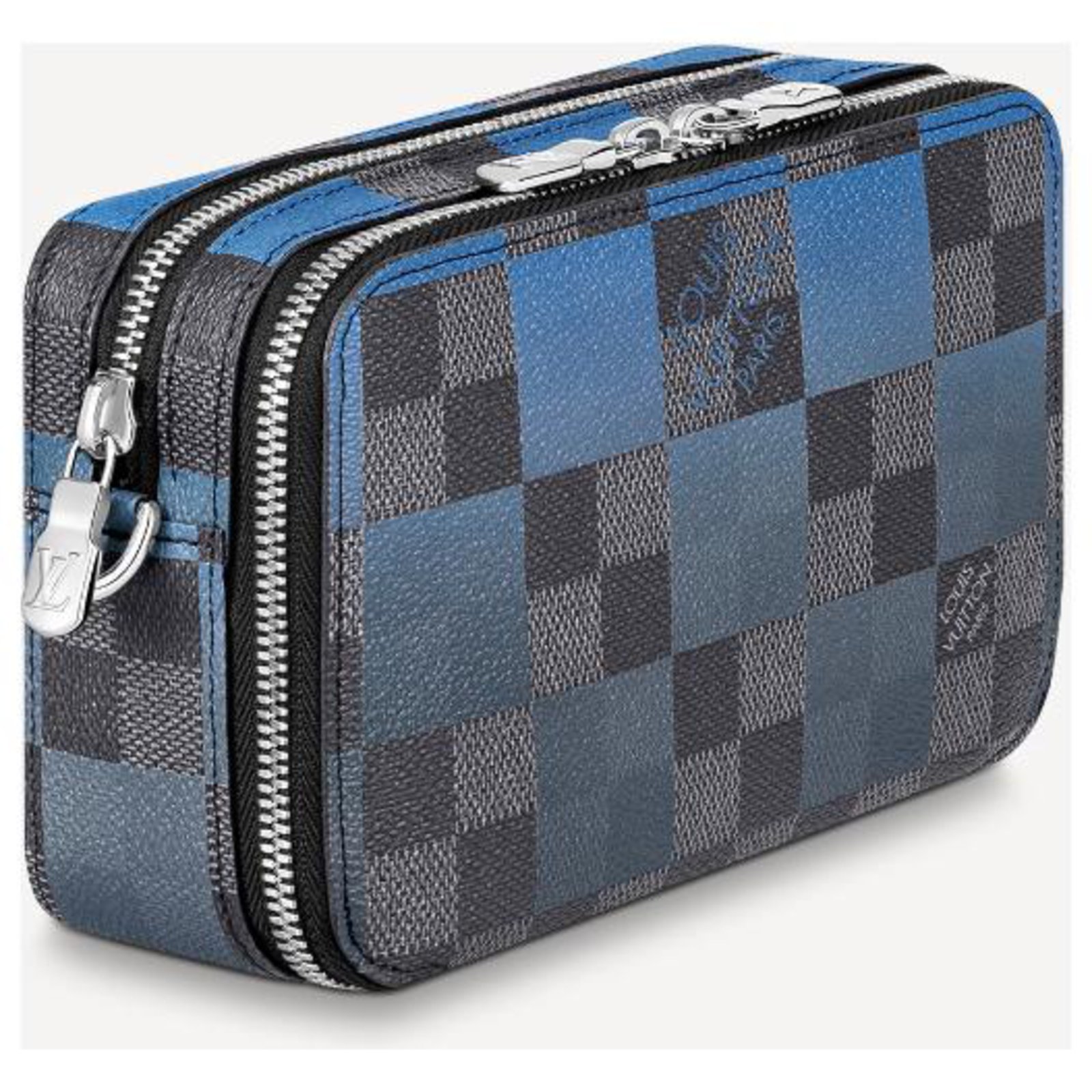 Louis Vuitton Alpha wearable wallet bag in blue and graphite