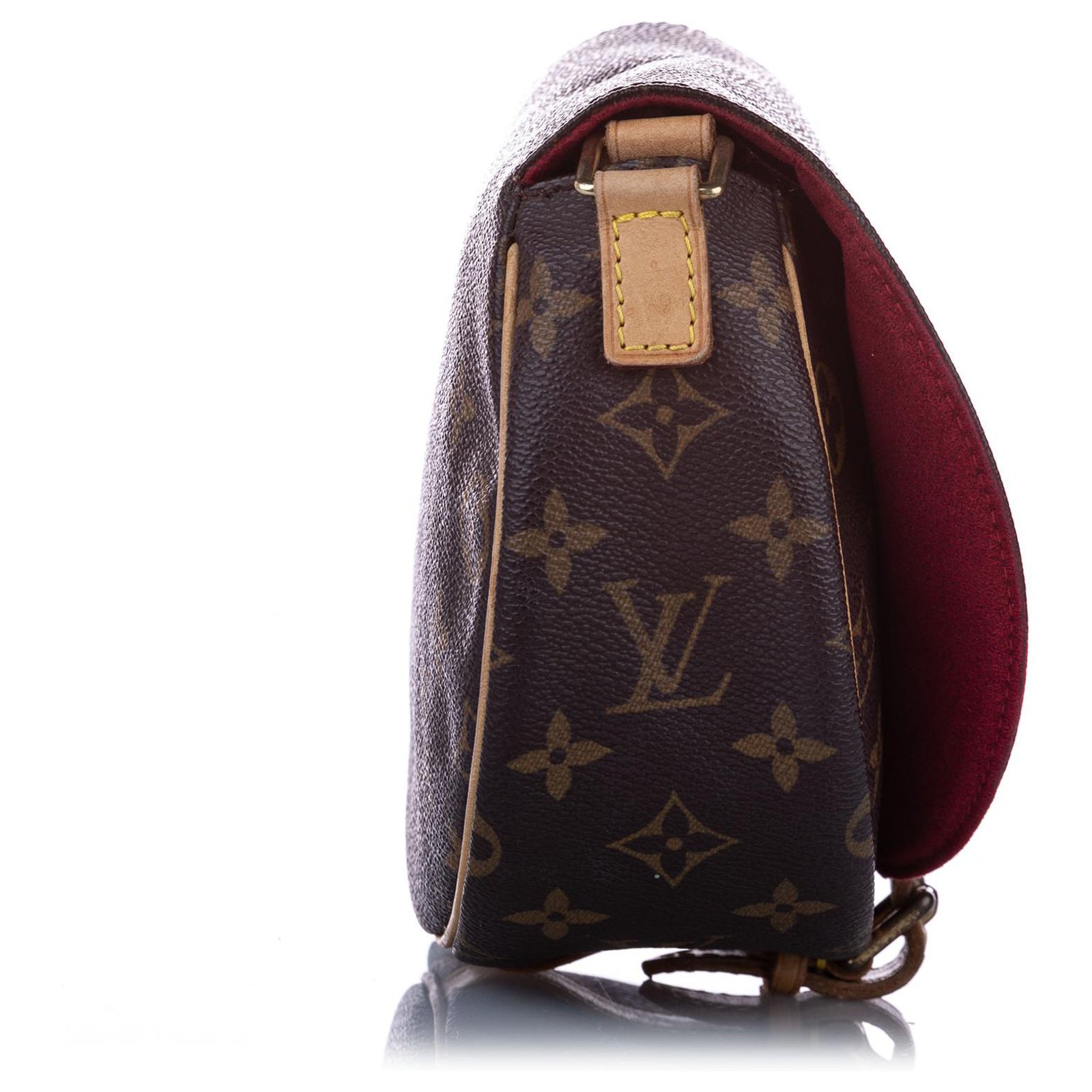 Louis Vuitton Brown Monogram Sac Tambourine Leather Cloth ref