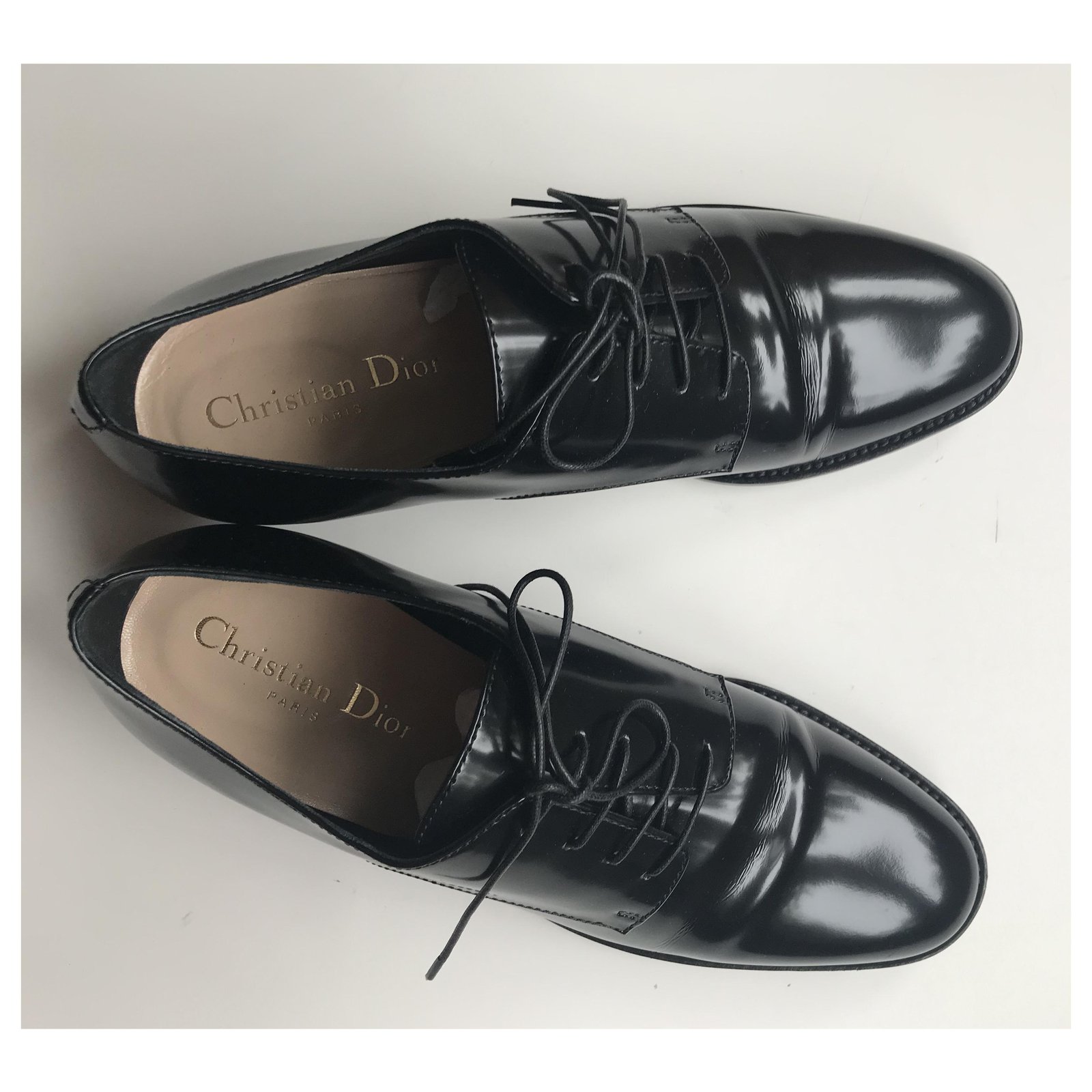 Dior Timeless Derby Shoe Black Patent Calfskin