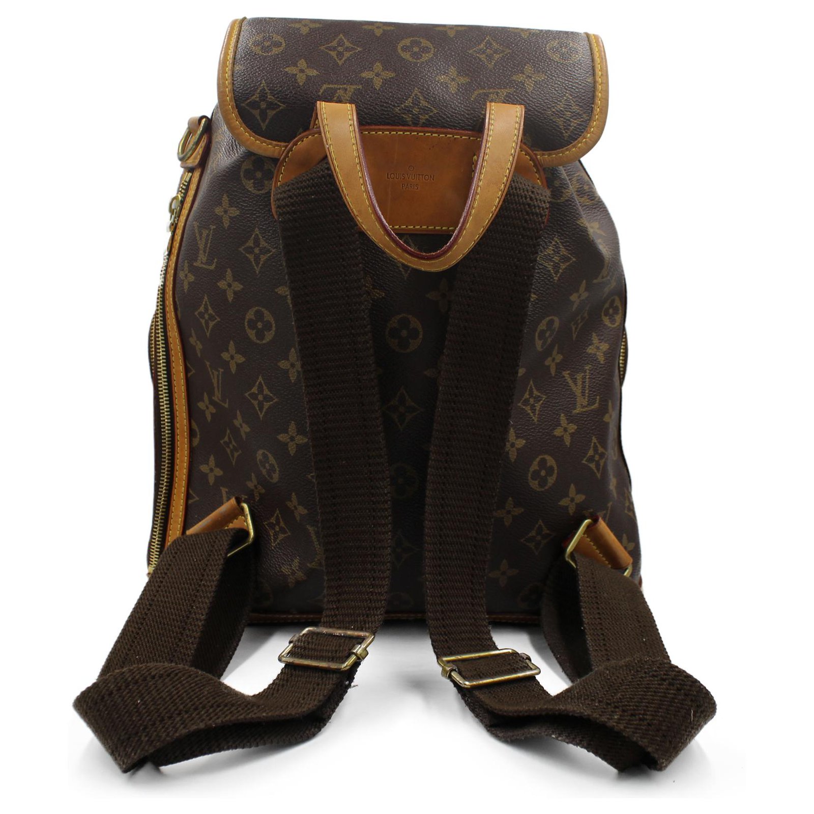 LOUIS VUITTON BOSPHORE BACKPACK Brown Leather Cloth ref.233602 - Joli Closet