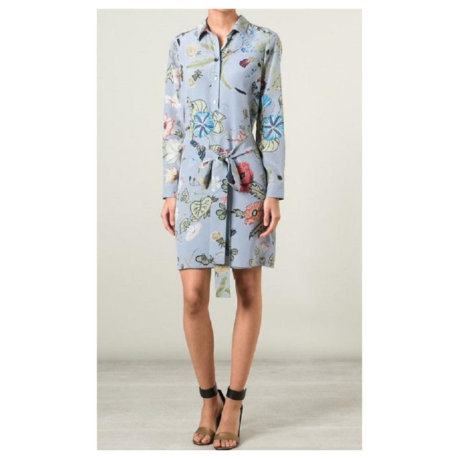 gucci blue floral dress