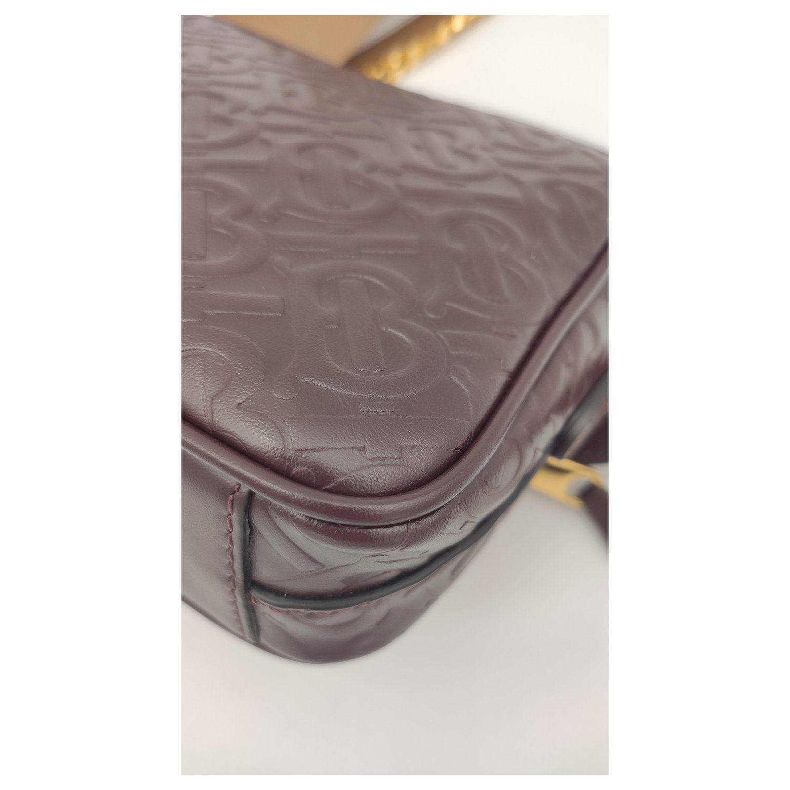 Burberry Camera bag in monogram leather Brown ref.234036 - Joli Closet