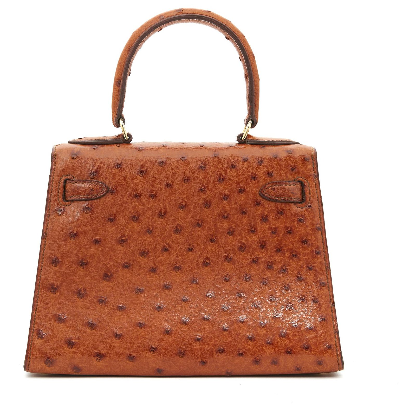 Kelly mini ostrich handbag Hermès Gold in Ostrich - 35695556
