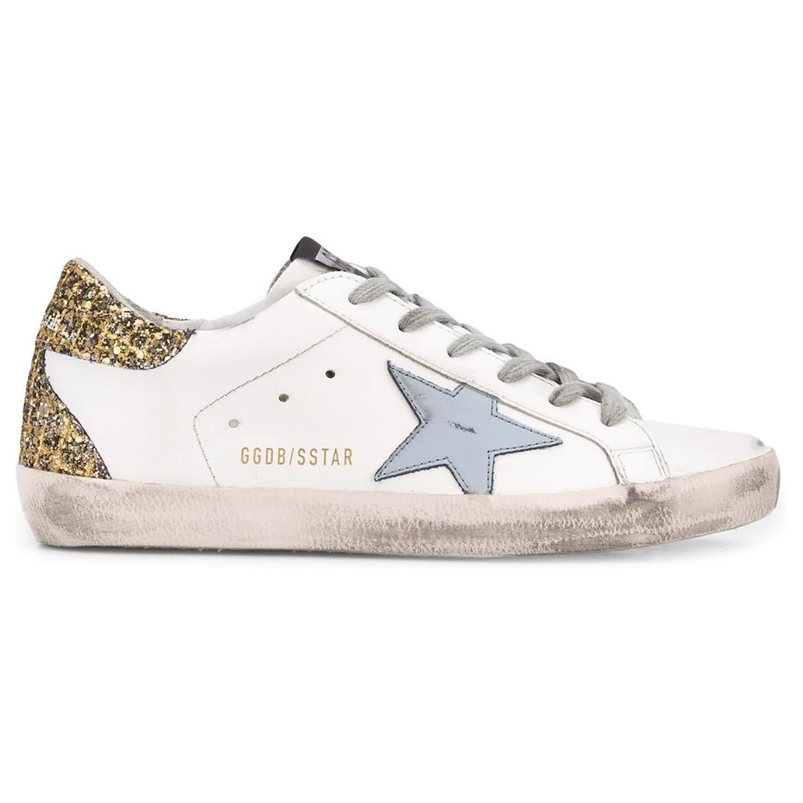 Golden Goose Deluxe Brand TÊNIS MULHERES BRANCAS SUPER ESTRELA COM ...