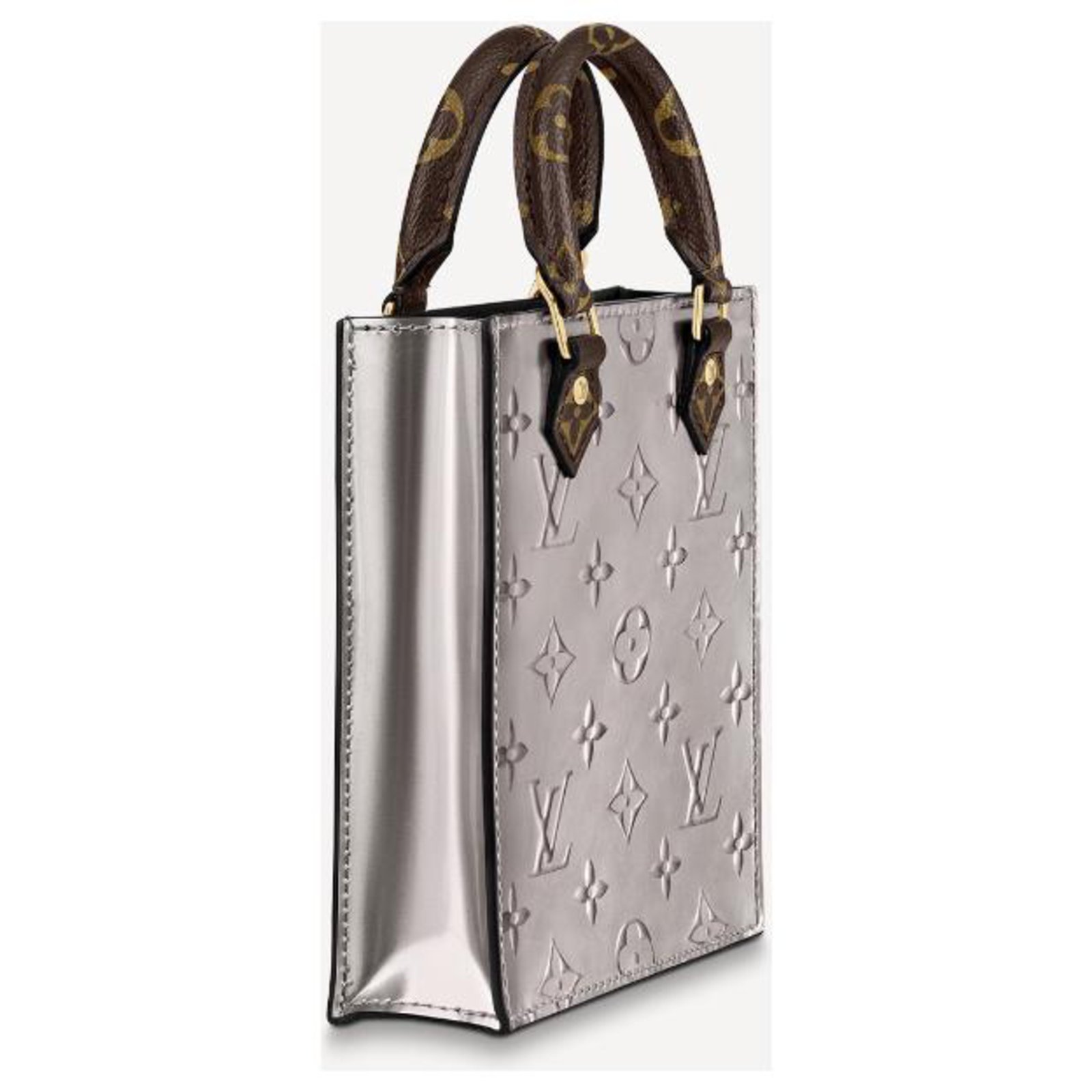 Louis Vuitton LV Sac Plat new Metallic Leather ref.234576 - Joli