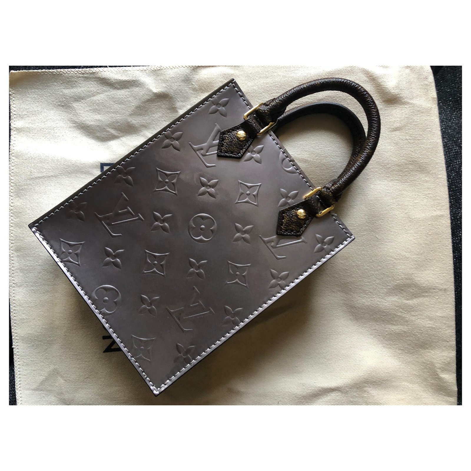 Louis Vuitton LV Sac Plat new Metallic Leather ref.234576 - Joli