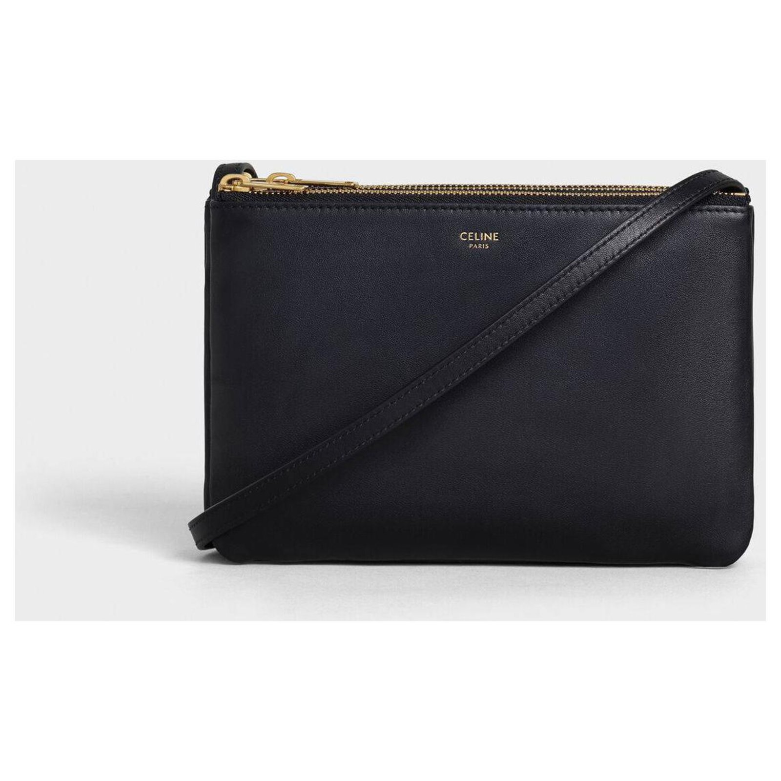 Céline CELINE TRIO BAG IN SMOOTH LAMBSKIN NEW Black ref.234612 - Joli ...