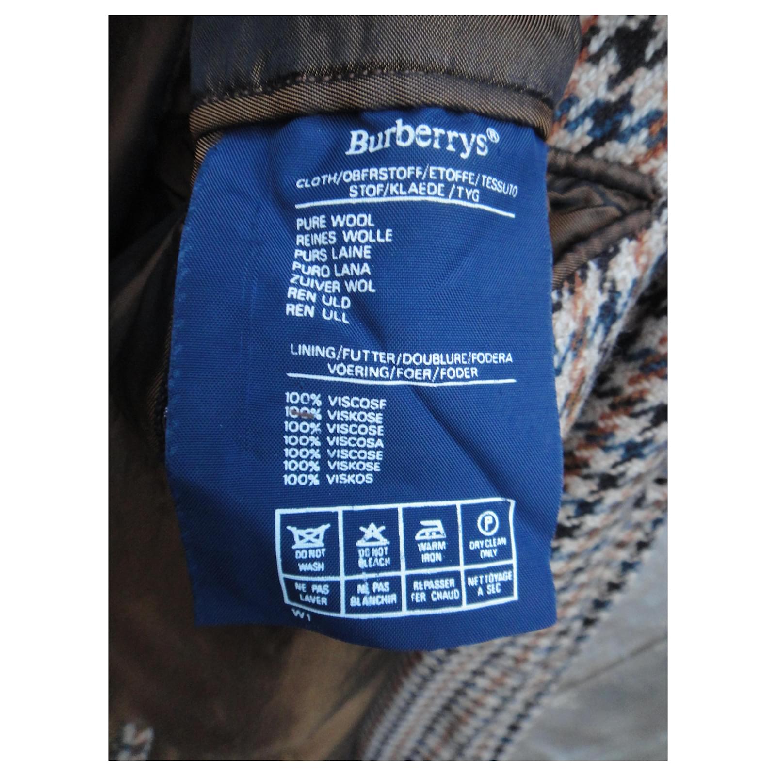 Burberry cappotto vintage da uomo 52 in tweed 