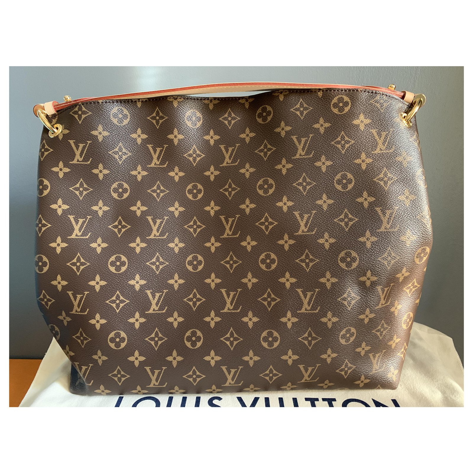 Graceful cloth handbag Louis Vuitton Brown in Cloth - 25093102