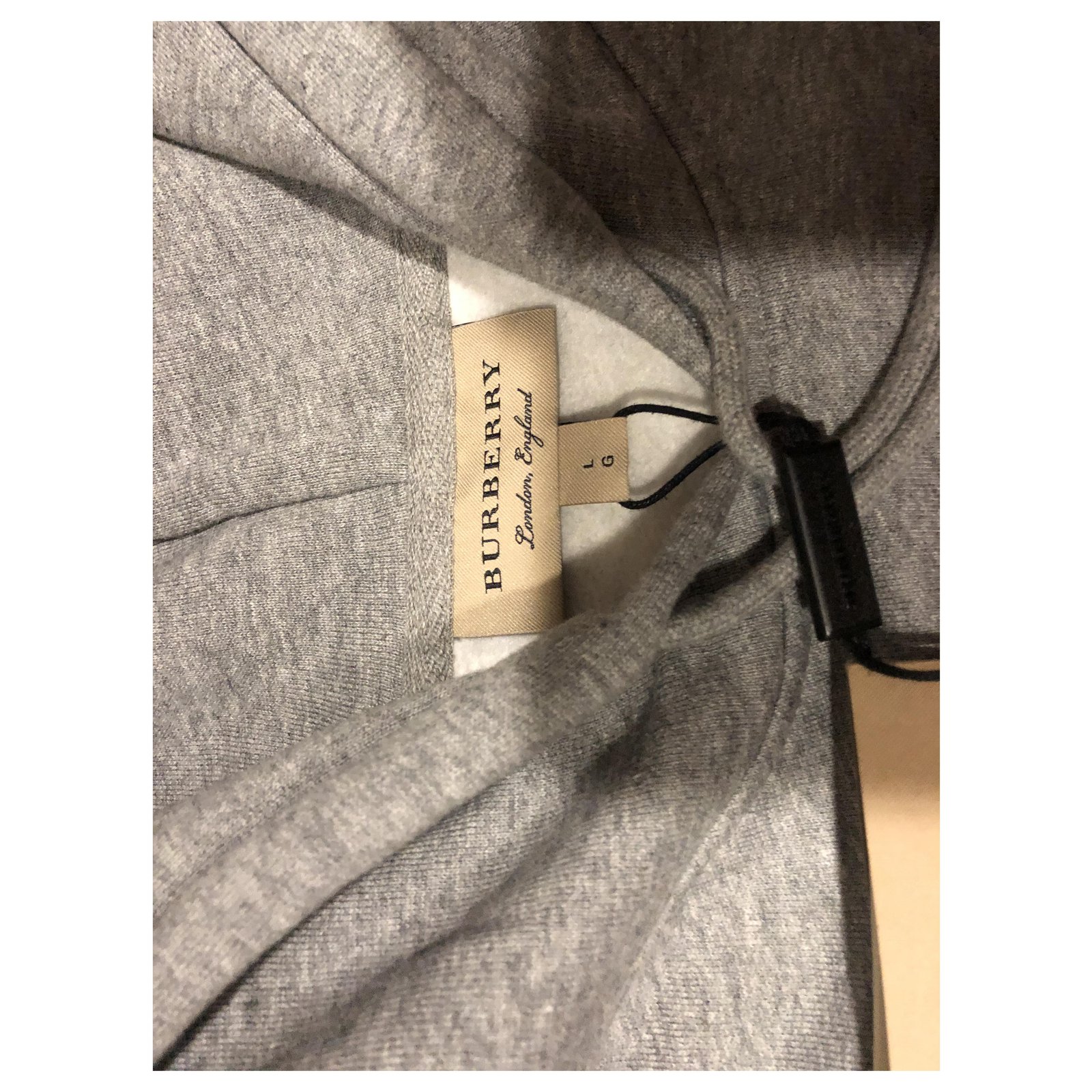 Burberry Hoodie Grey Cotton  - Joli Closet