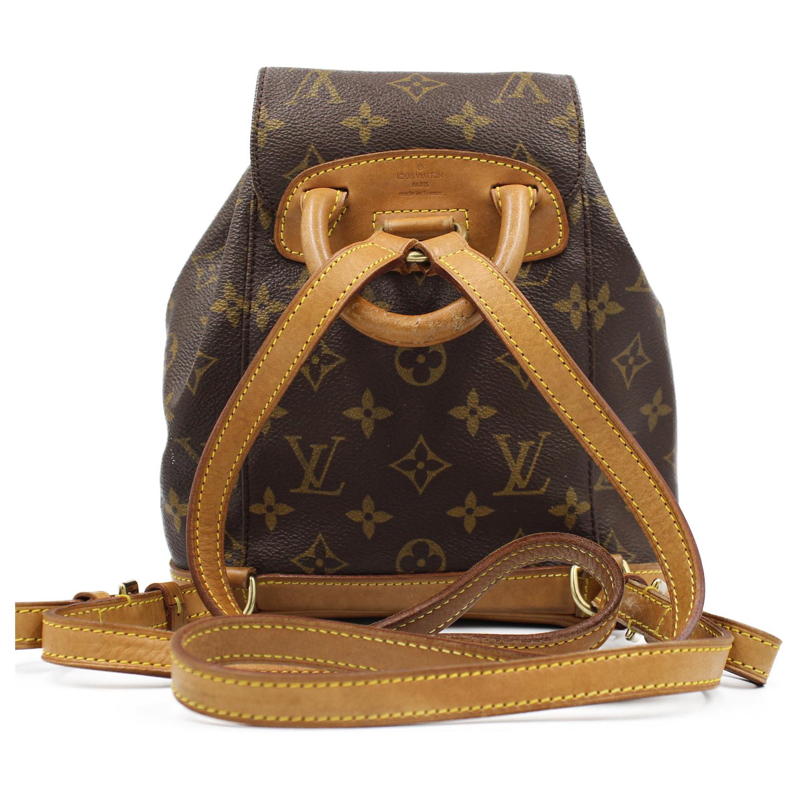 Louis Vuitton 1997 Montsouris handbag Brown Leather Cloth ref.235212 ...
