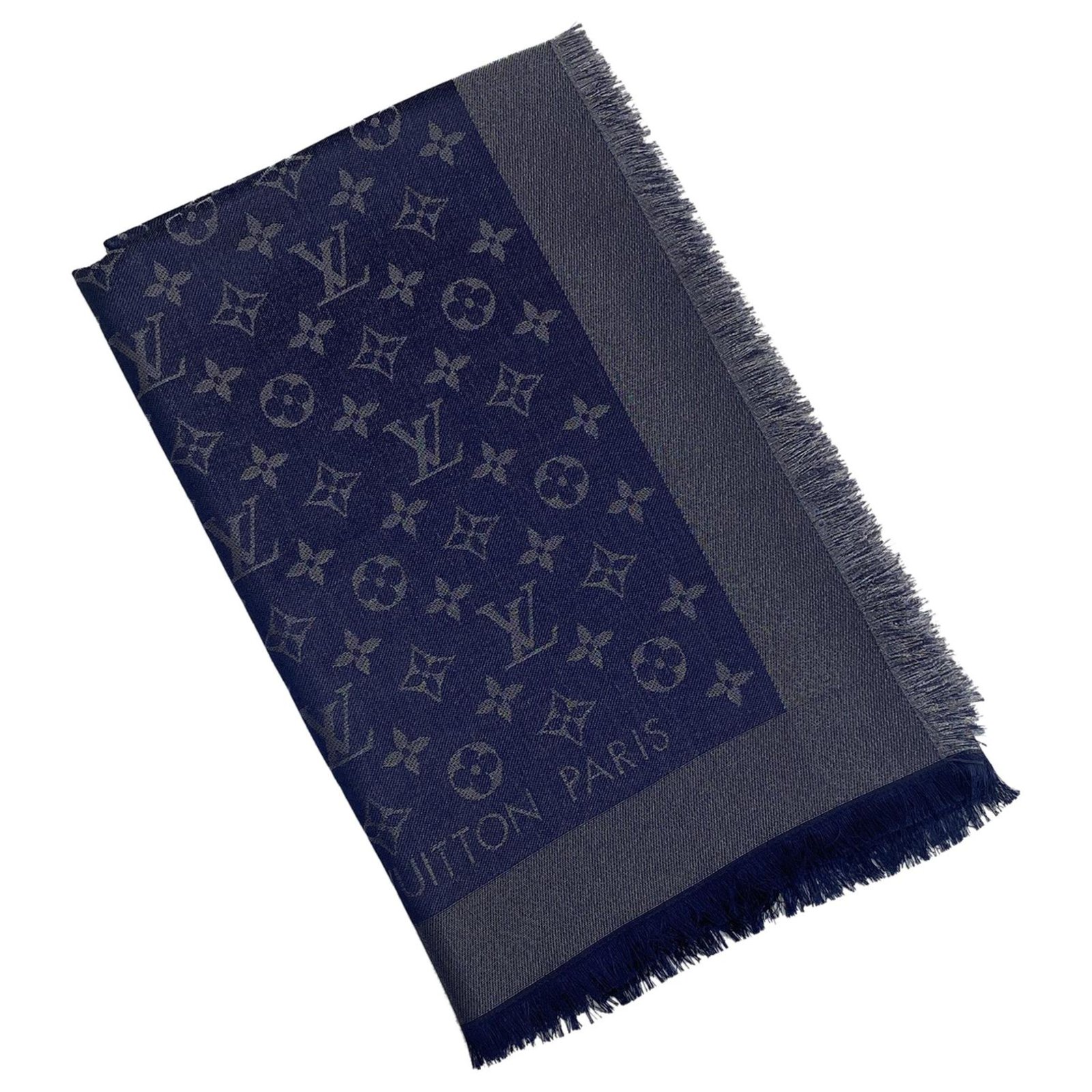Louis Vuitton, Accessories, Lv Monogram Shine Shawl In Bleu Nuit