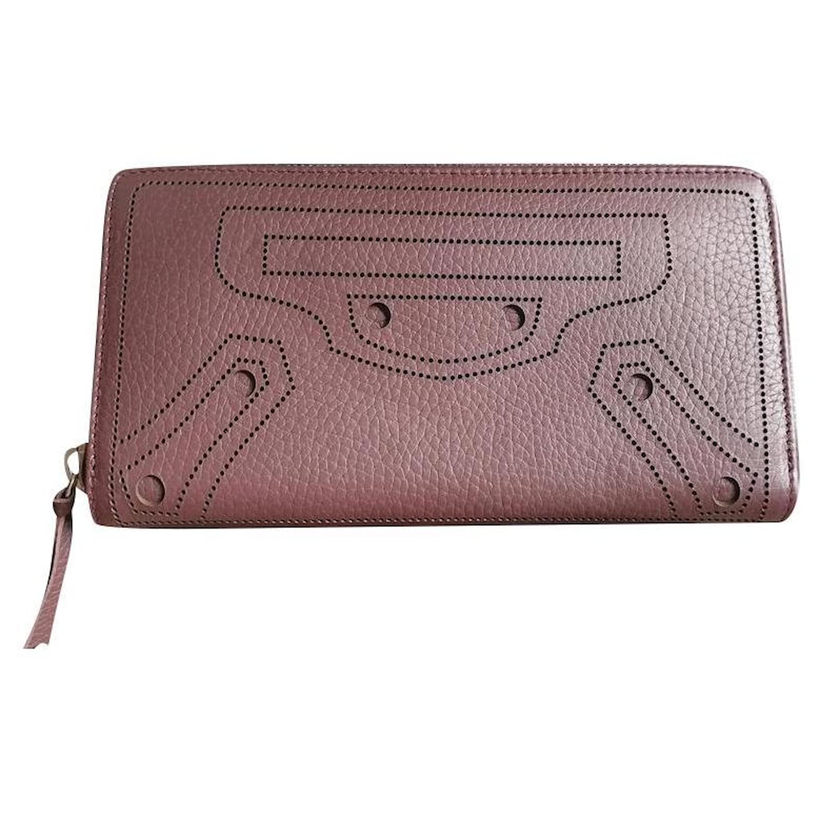 red balenciaga wallet