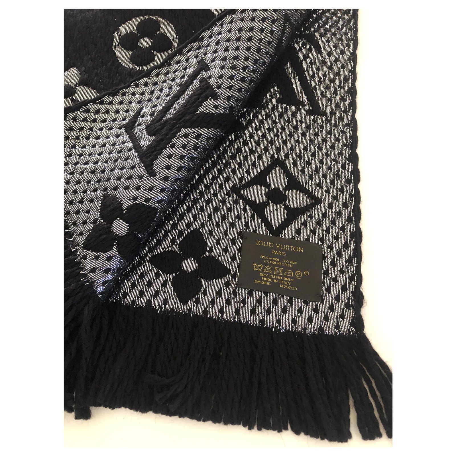 Louis Vuitton logomania shine black Silk Polyester Wool ref.235879