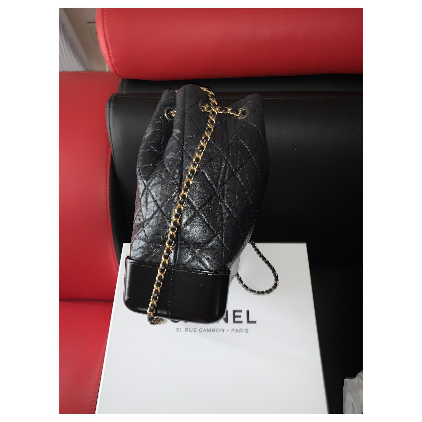 Chanel Gabrielle backpack Black Leather ref.235959 - Joli Closet