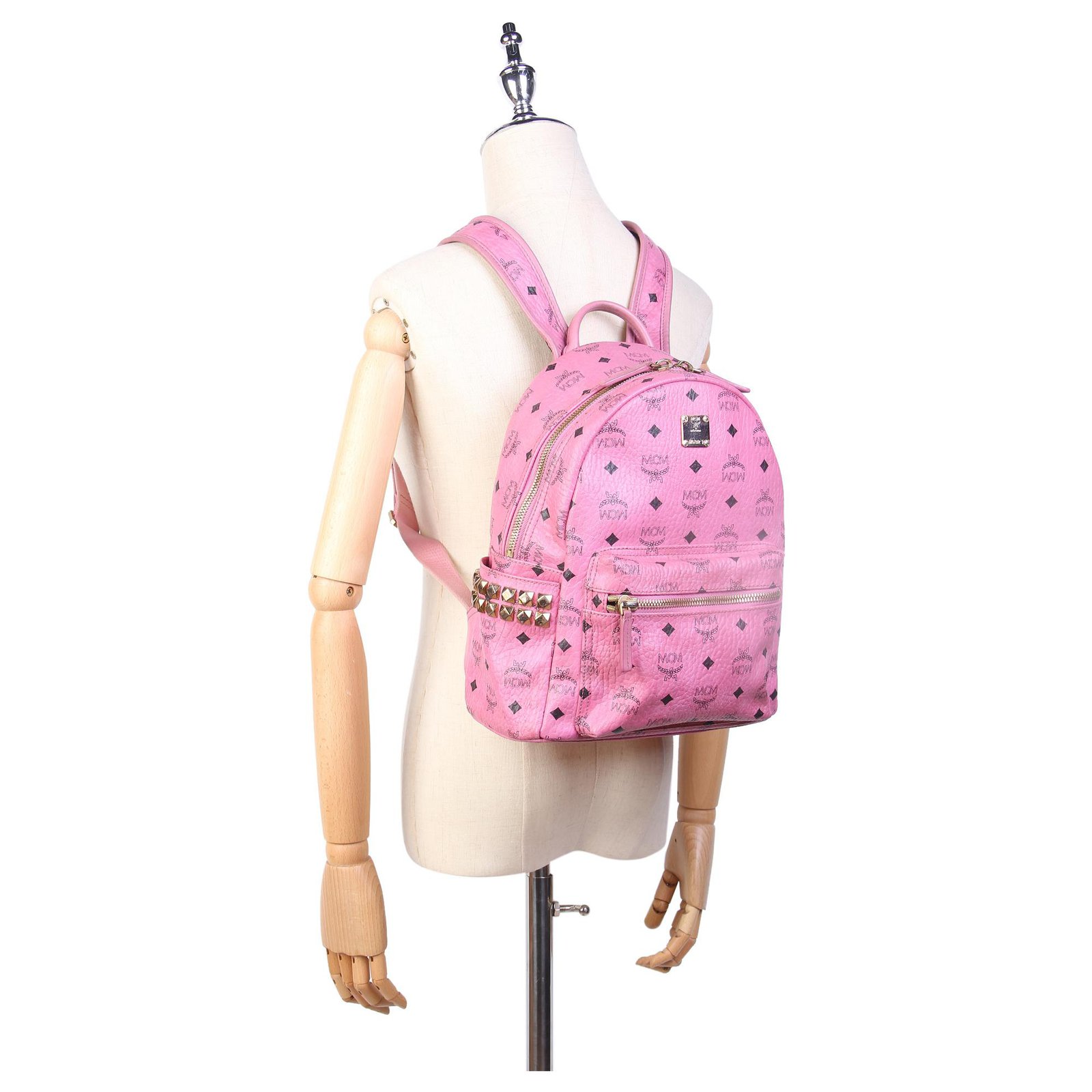 MCM Stark Backpack 20 (Blossom Pink Visetos) Backpack Bags - ShopStyle