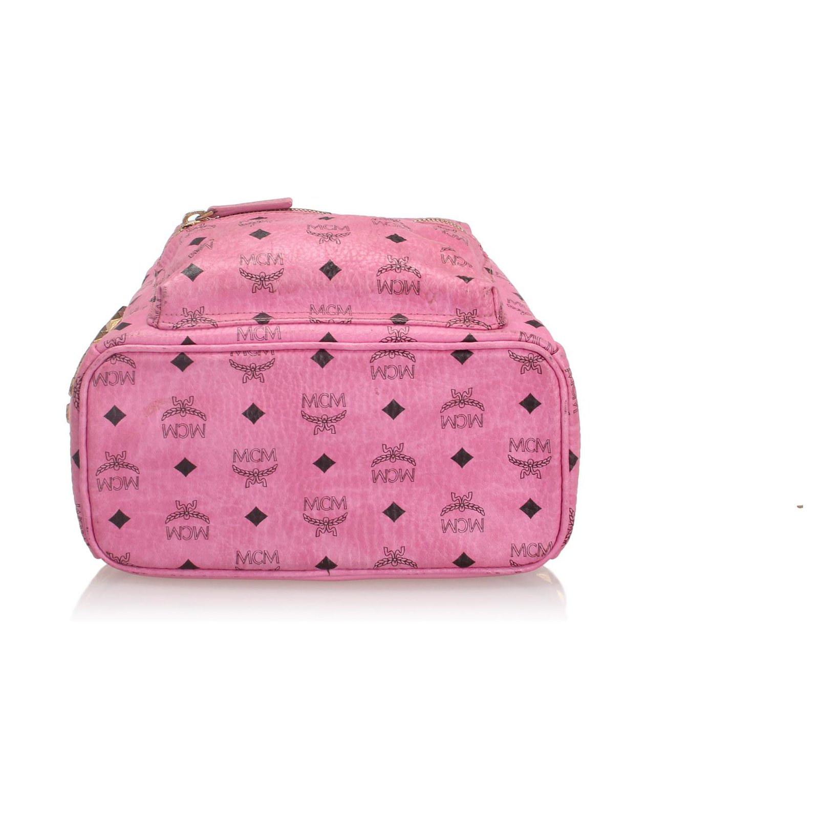 MCM Pink Mini Visetos Leather Backpack Pony-style calfskin ref.395867 -  Joli Closet