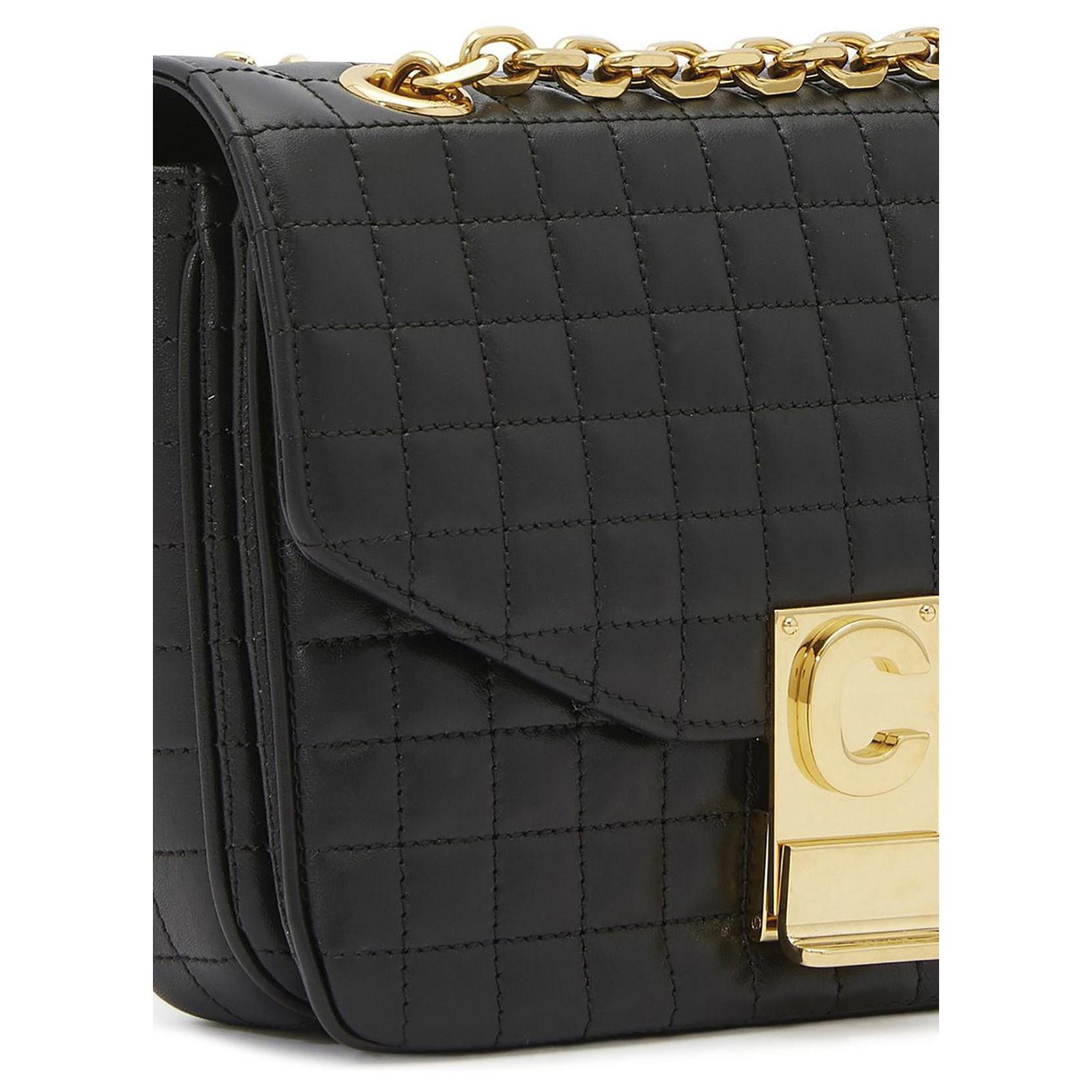 Céline CELINE C Bag Small Quilted calf leather Black ref.236346 - Joli