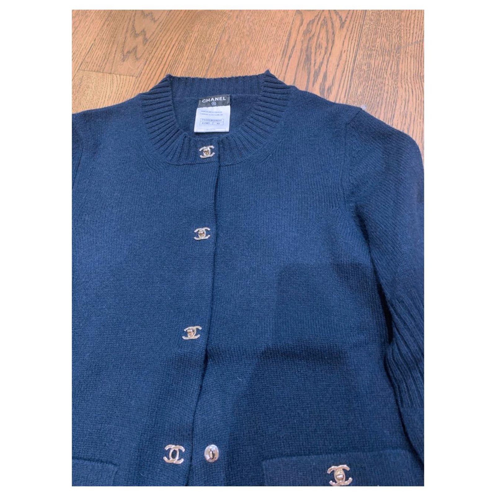 Charlott Chanel Style Cardigan Jacket In Blue