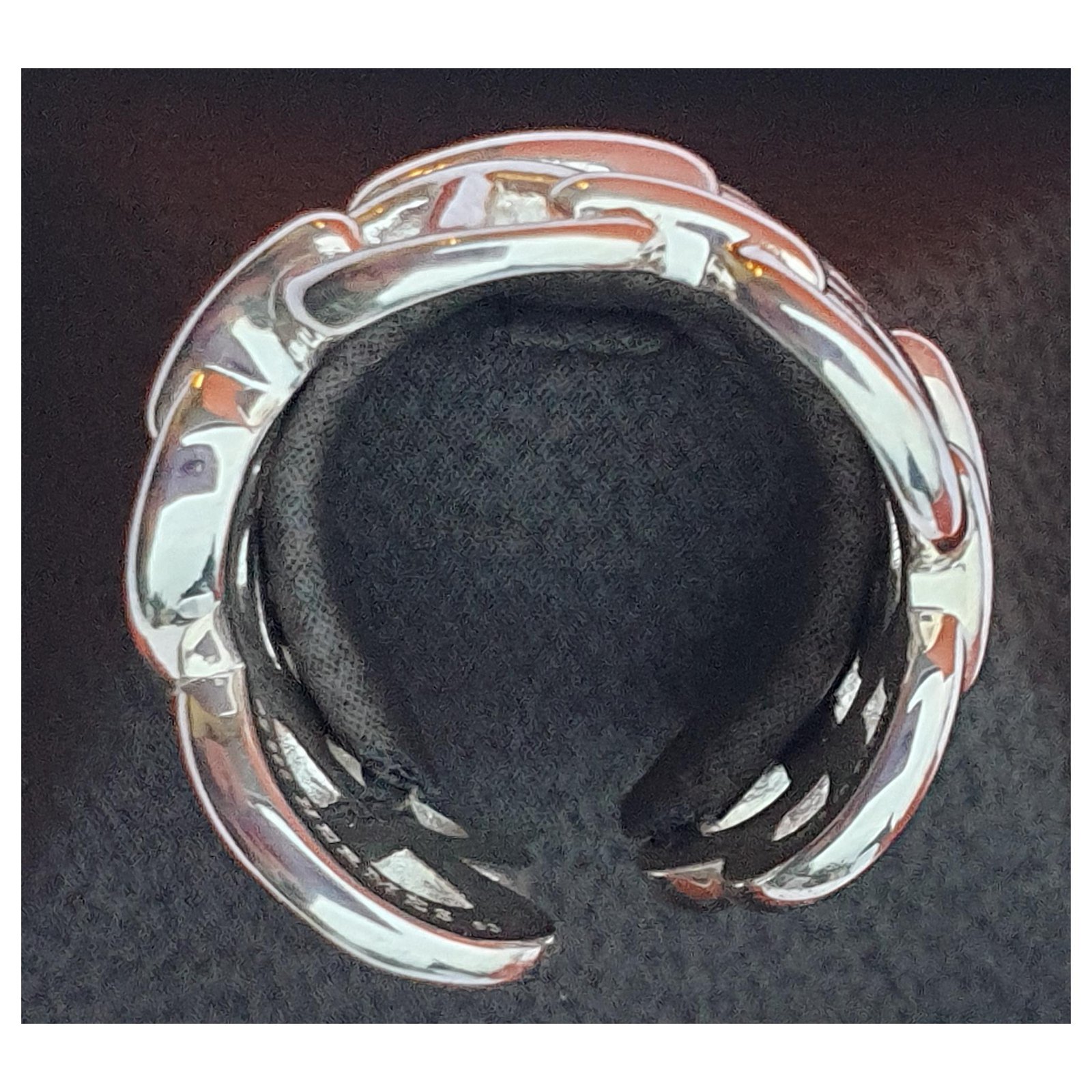 Hermès Chaine d'ancre Enchainee Silvery Silver ref.236871 - Joli 